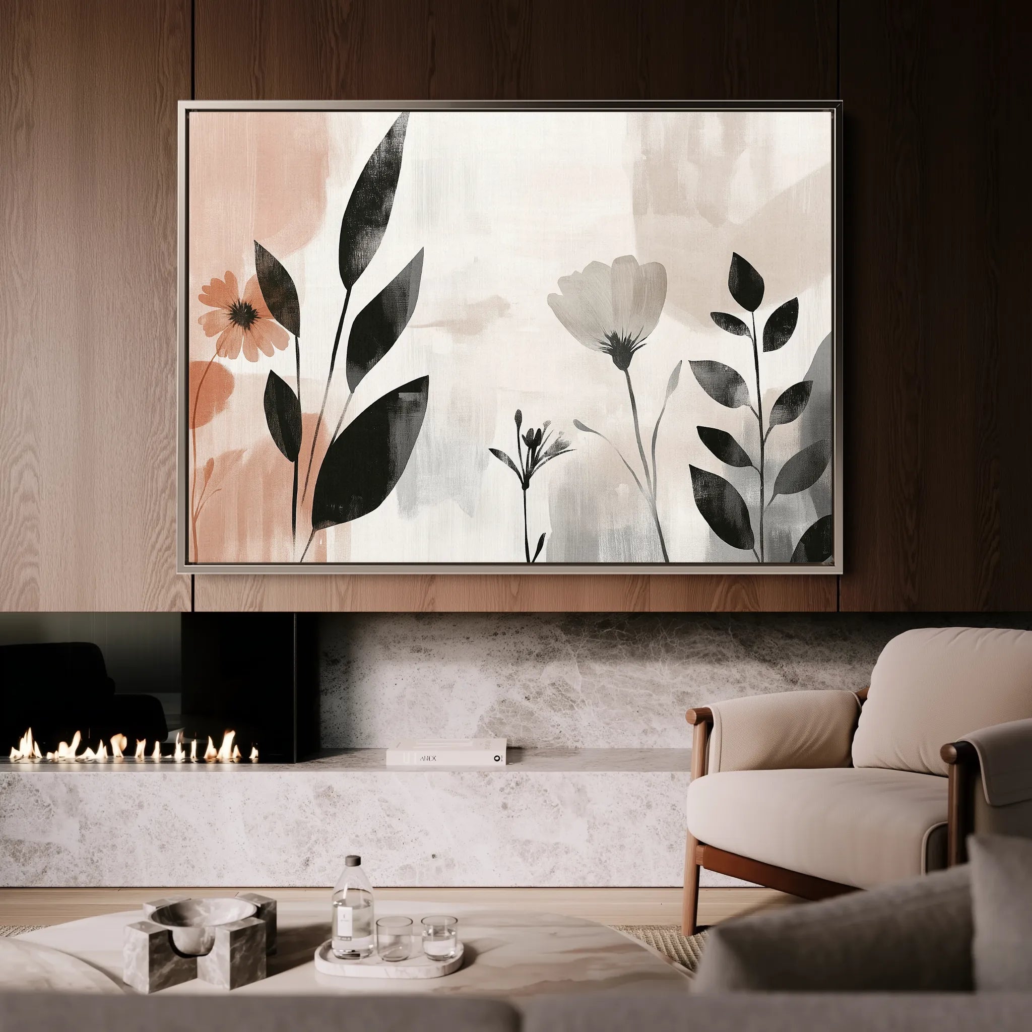 Boho 112 Canvas Art 60 x 40 cm / Black