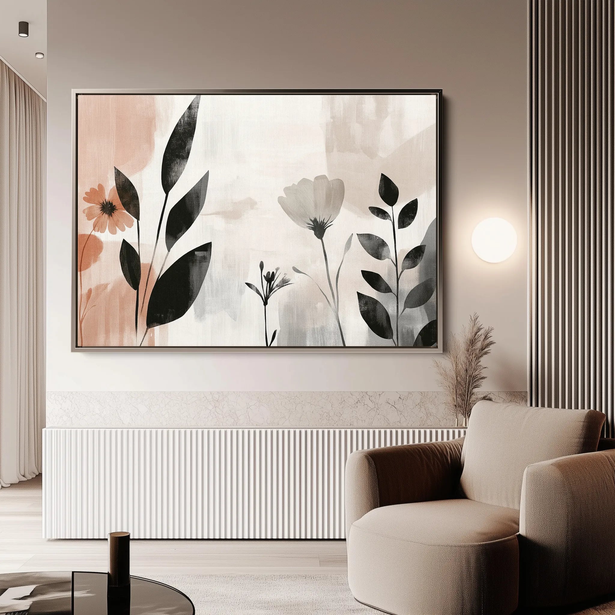 Boho 112 Canvas Art 60 x 40 cm / Black