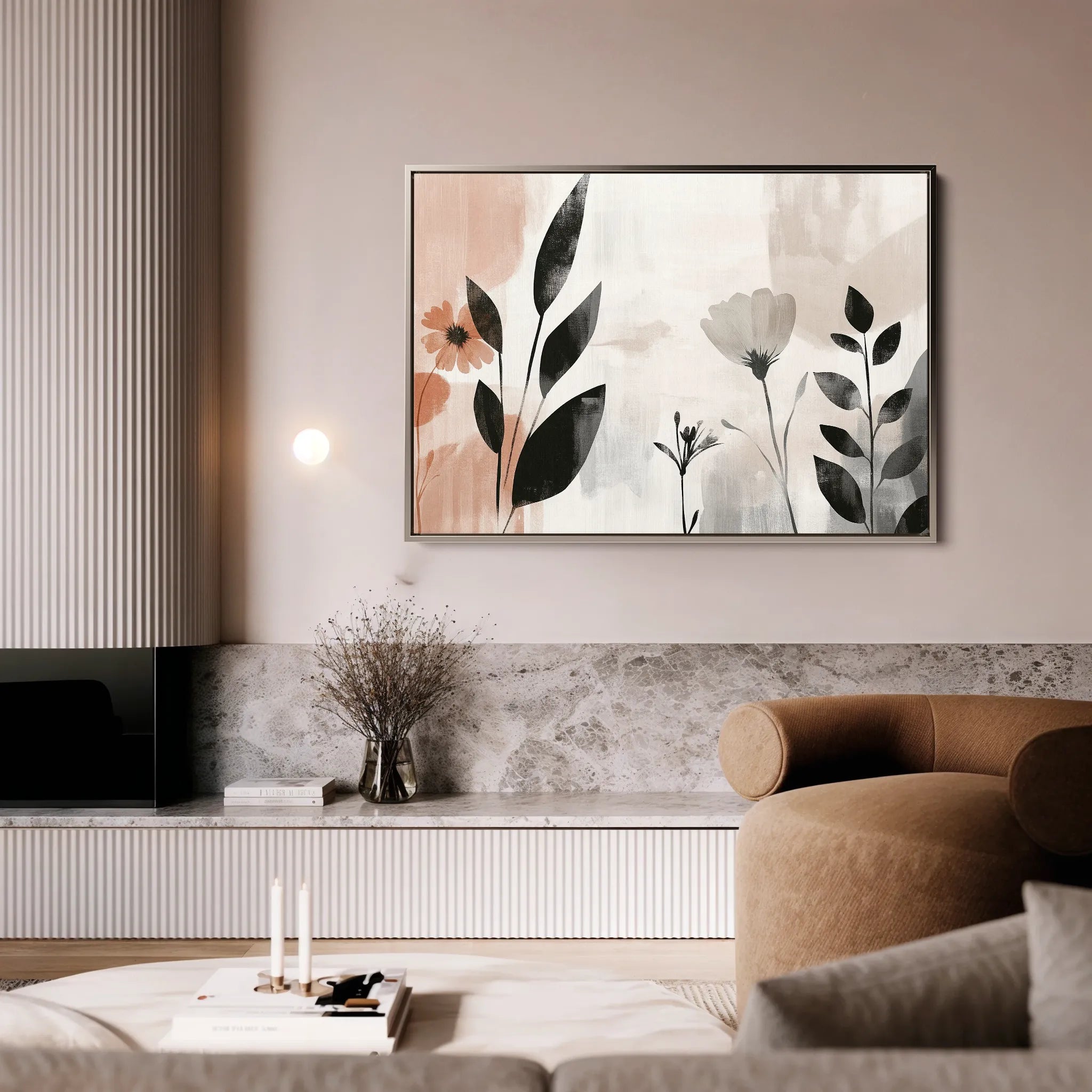 Boho 112 Canvas Art 60 x 40 cm / Black