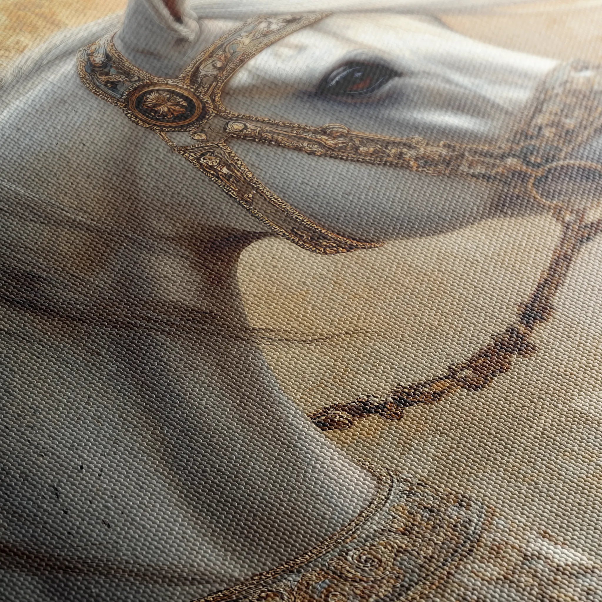 Horses 112 Canvas Art 60 x 40 cm / Black