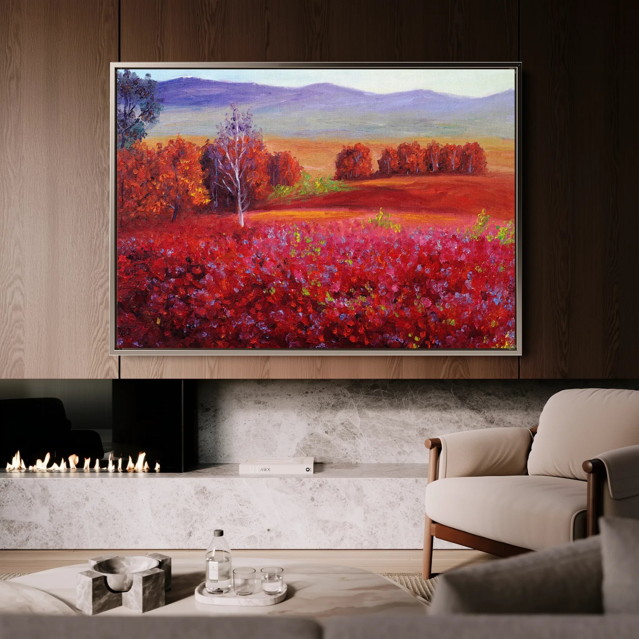 Landscape 112 Canvas Art 60 x 40 cm / Black