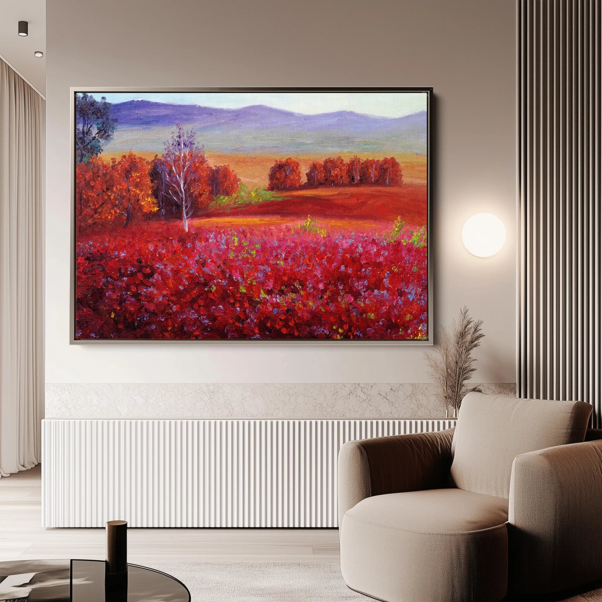 Landscape 112 Canvas Art 60 x 40 cm / Black