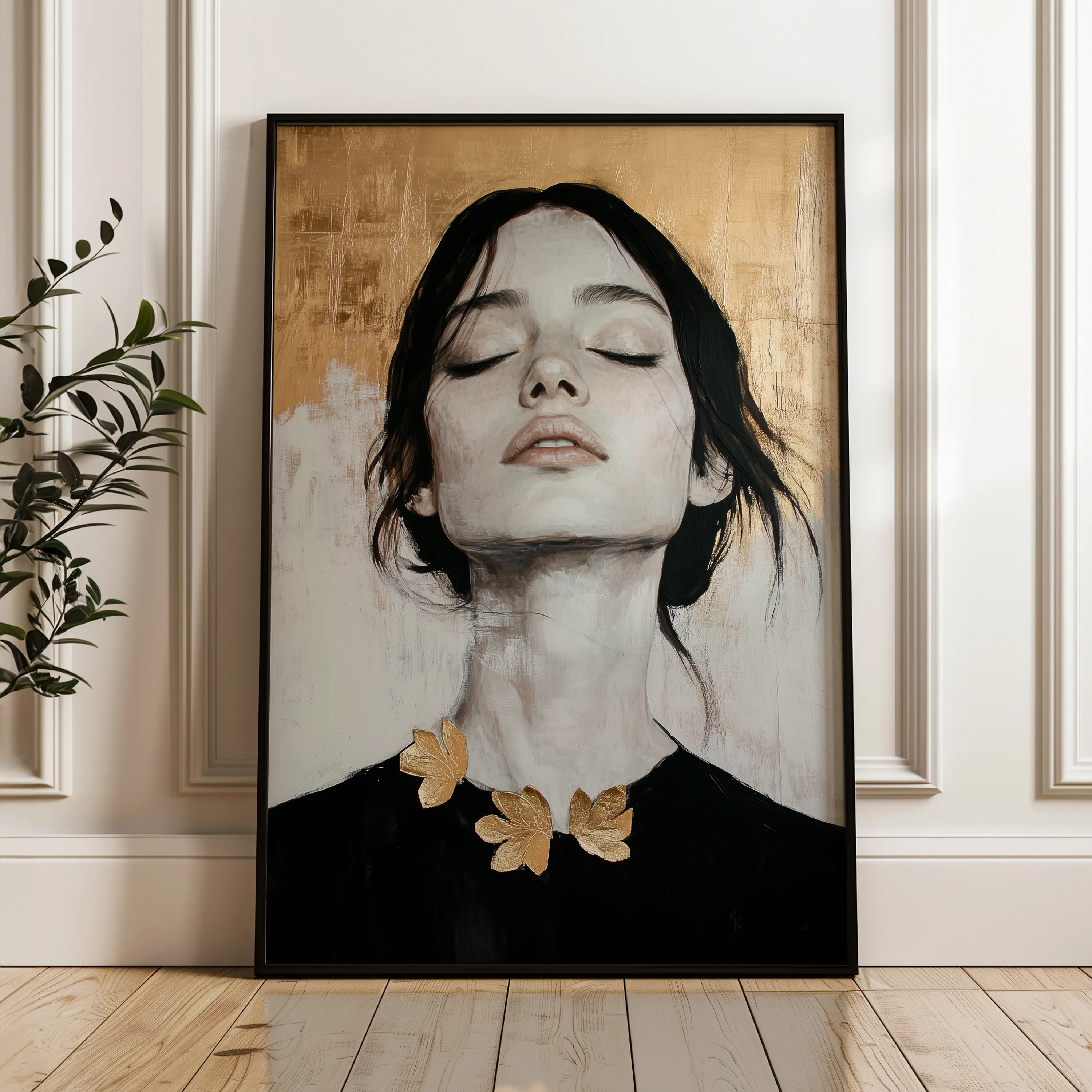 Portrait 112 Canvas Art 60 x 40 cm / Black