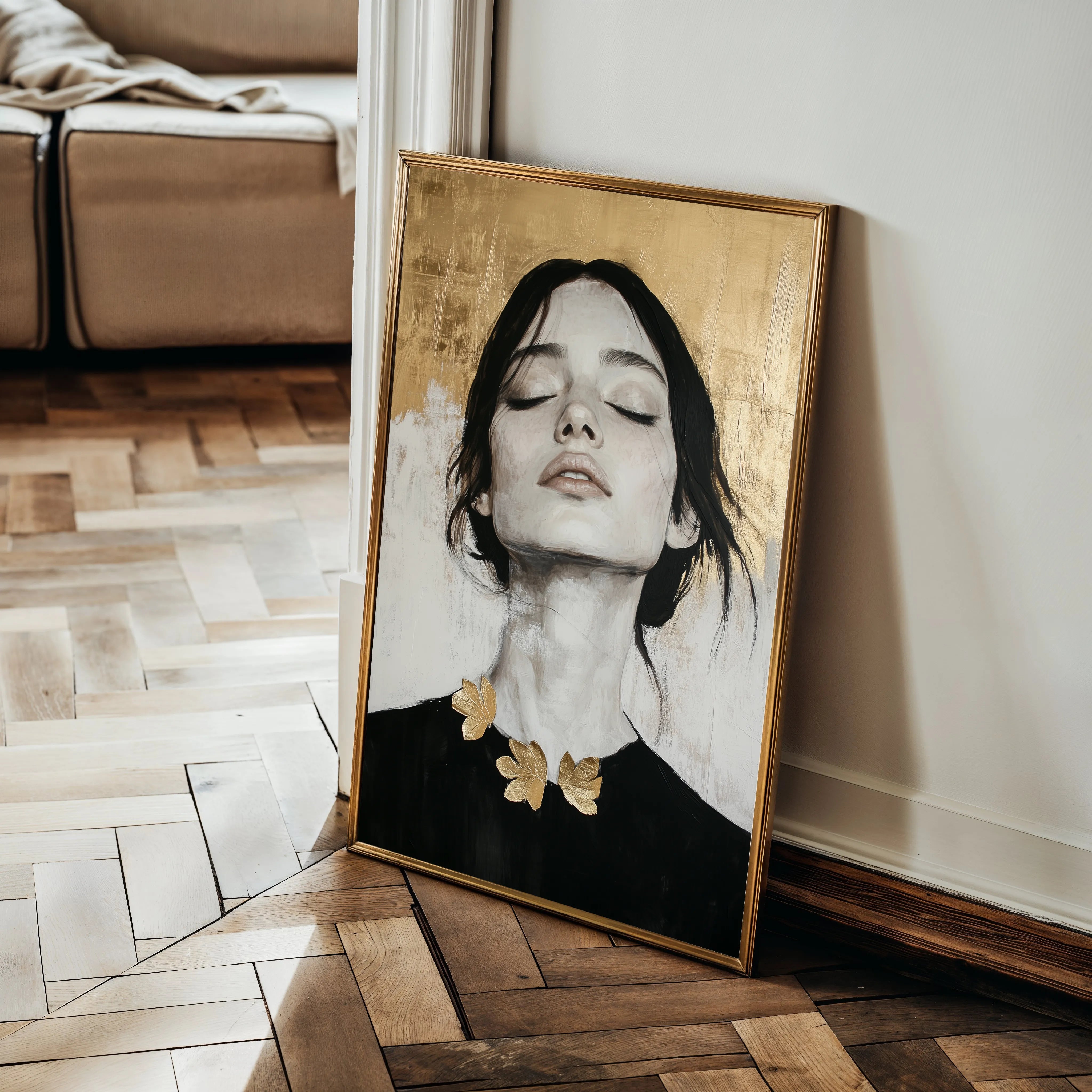 Portrait 112 Canvas Art 60 x 40 cm / Black