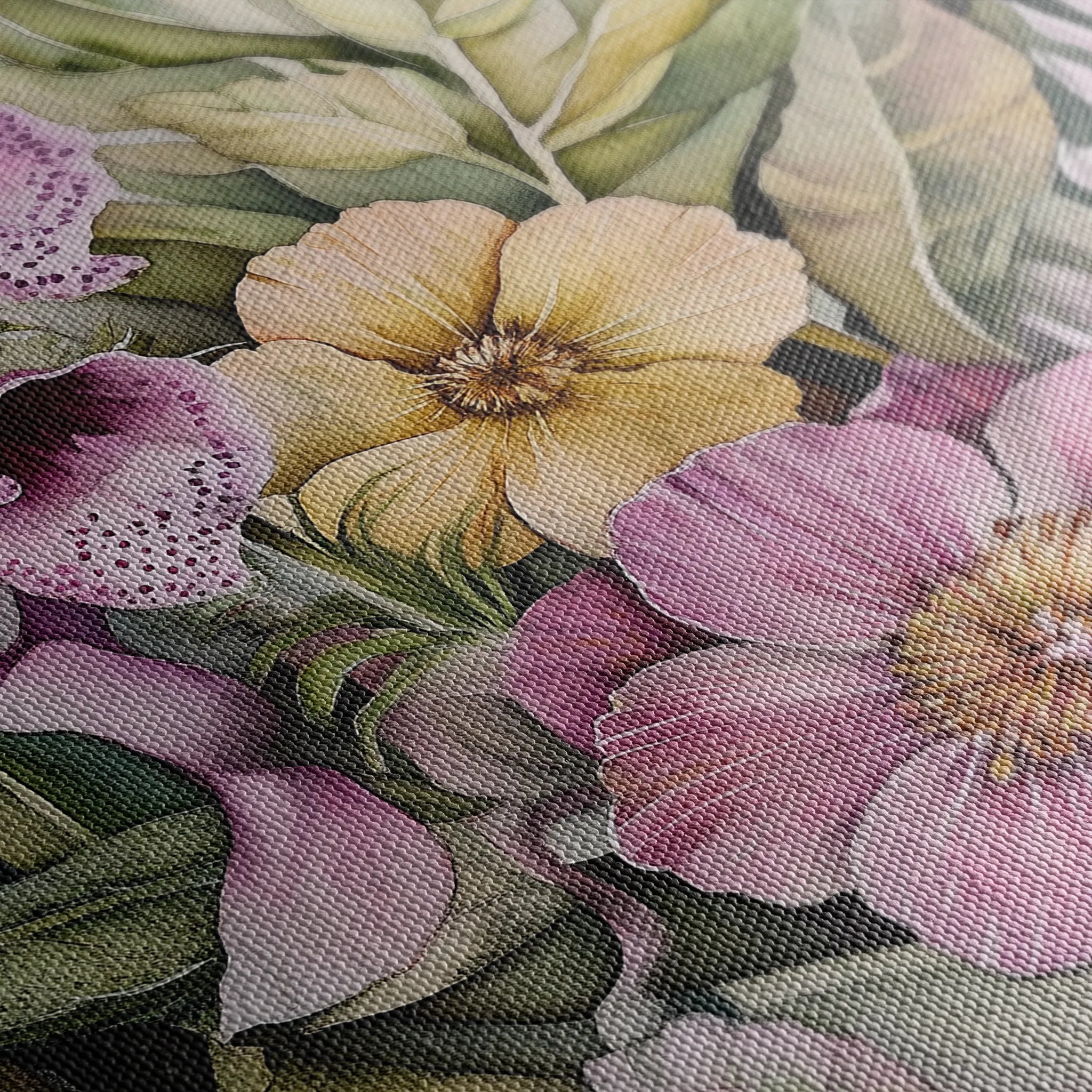 Floral 1122 Canvas Art 60 x 40 cm / Black