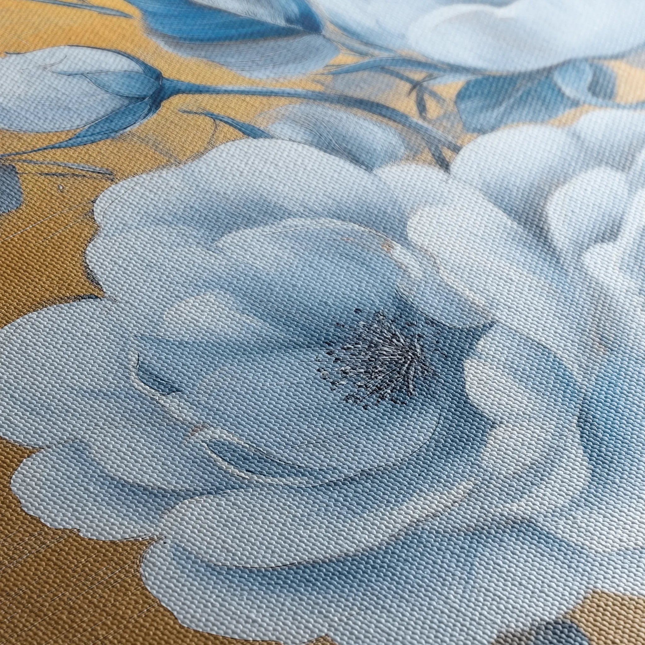 Floral 1123 Canvas Art 60 x 40 cm / Black