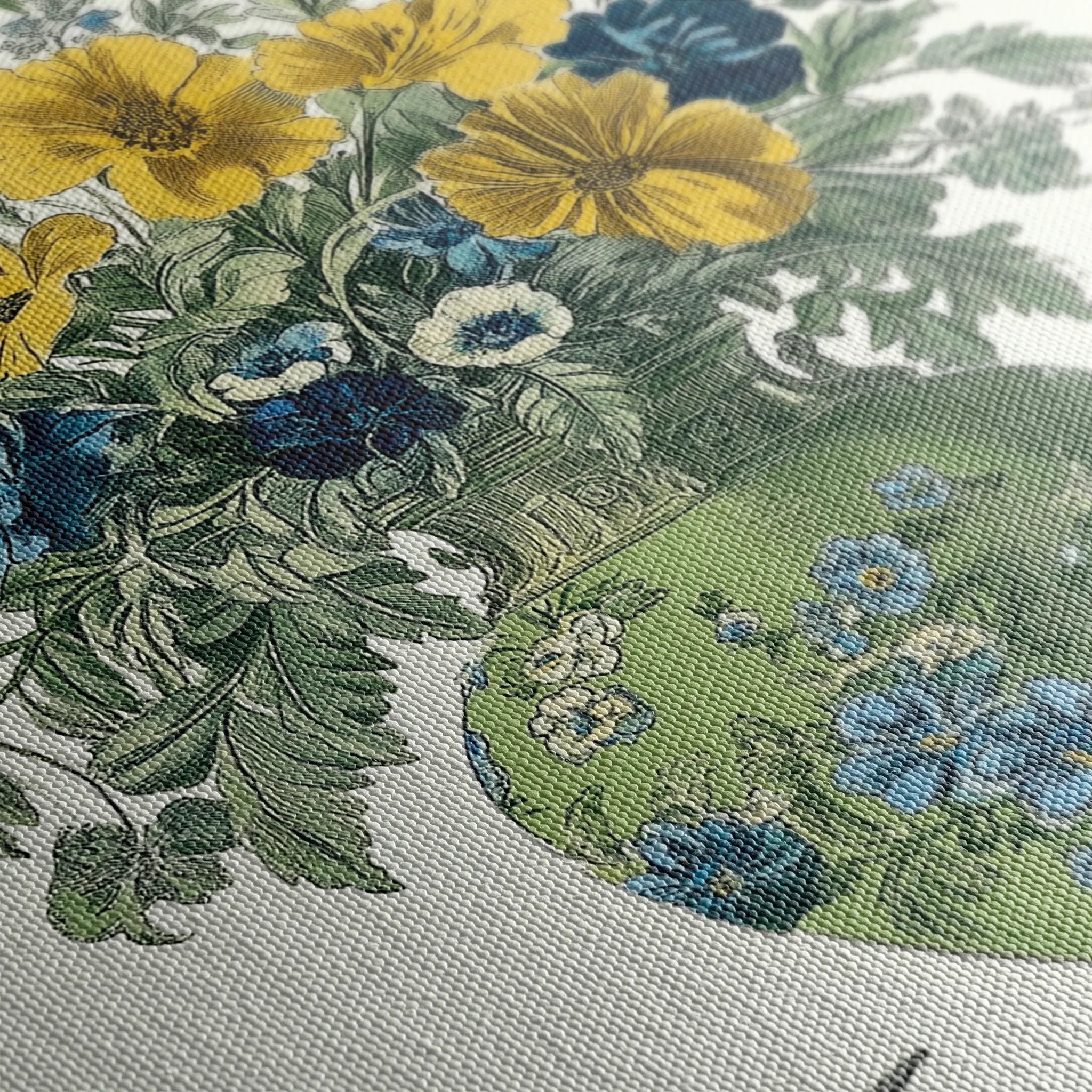 Floral 1124 Canvas Art 60 x 40 cm / Black