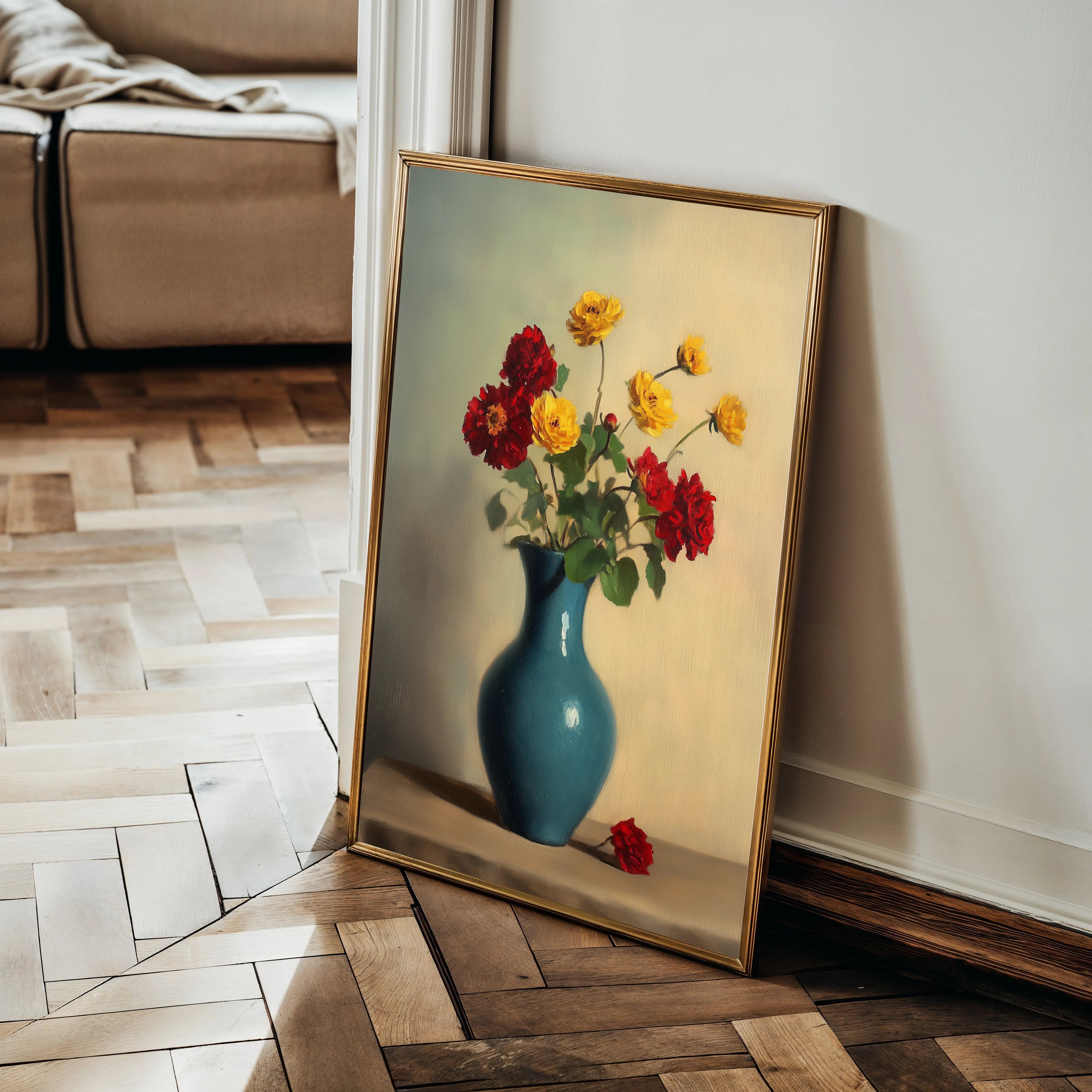 Floral 1125 Canvas Art 60 x 40 cm / Black