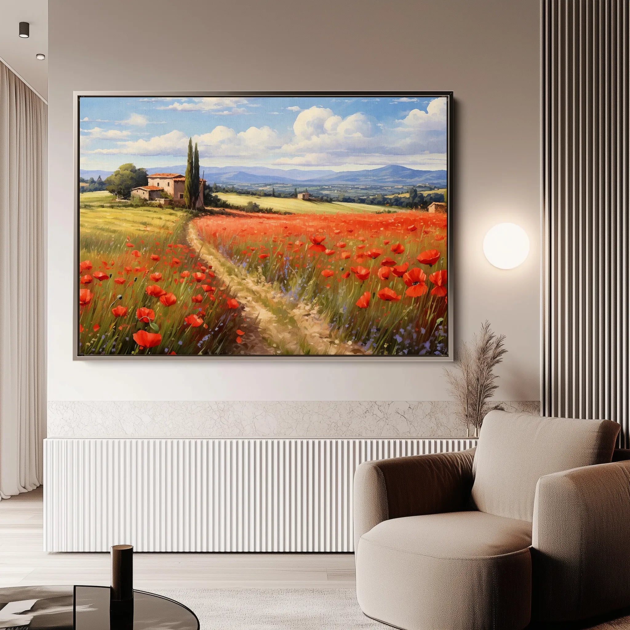 Landscape 113 Canvas Art 60 x 40 cm / Black