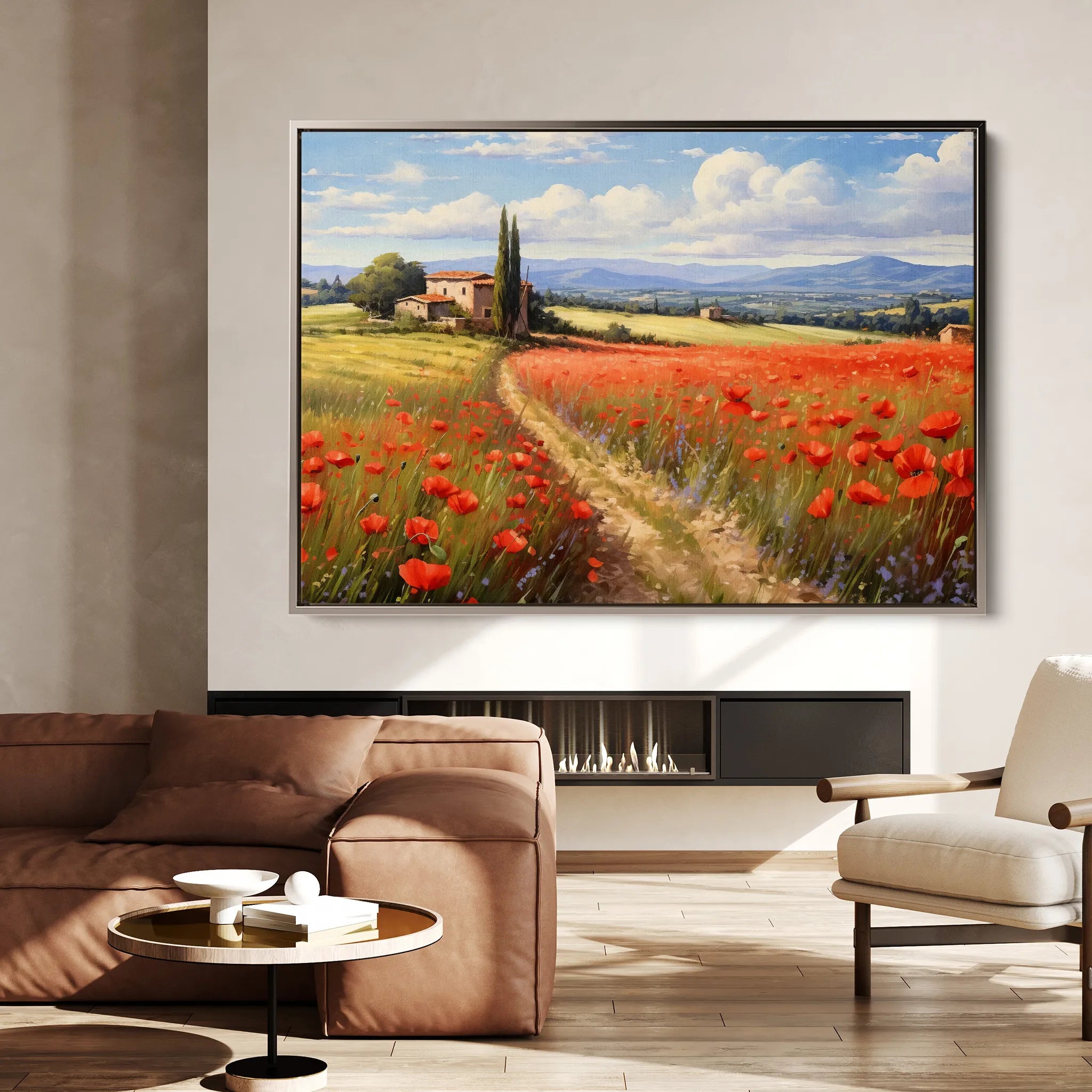Landscape 113 Canvas Art 60 x 40 cm / Black