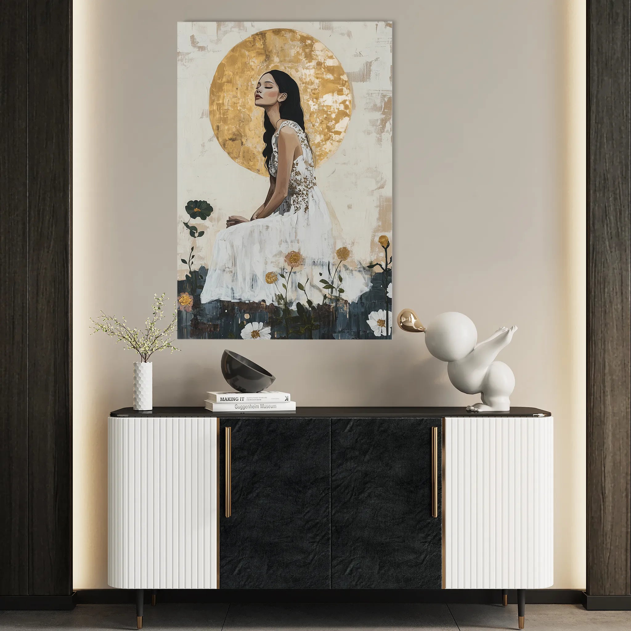 Portrait 113 Canvas Art 60 x 40 cm / Black