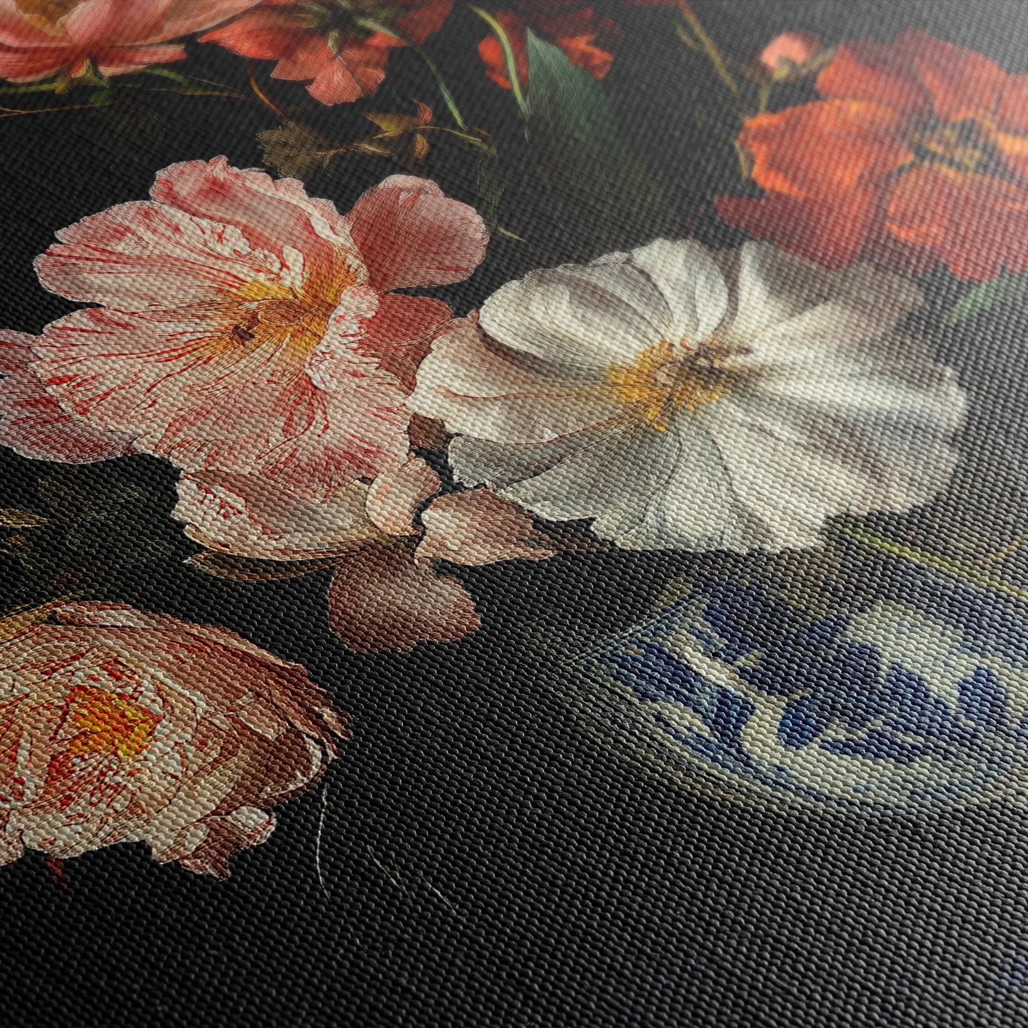Floral 1131 Canvas Art 60 x 40 cm / Black