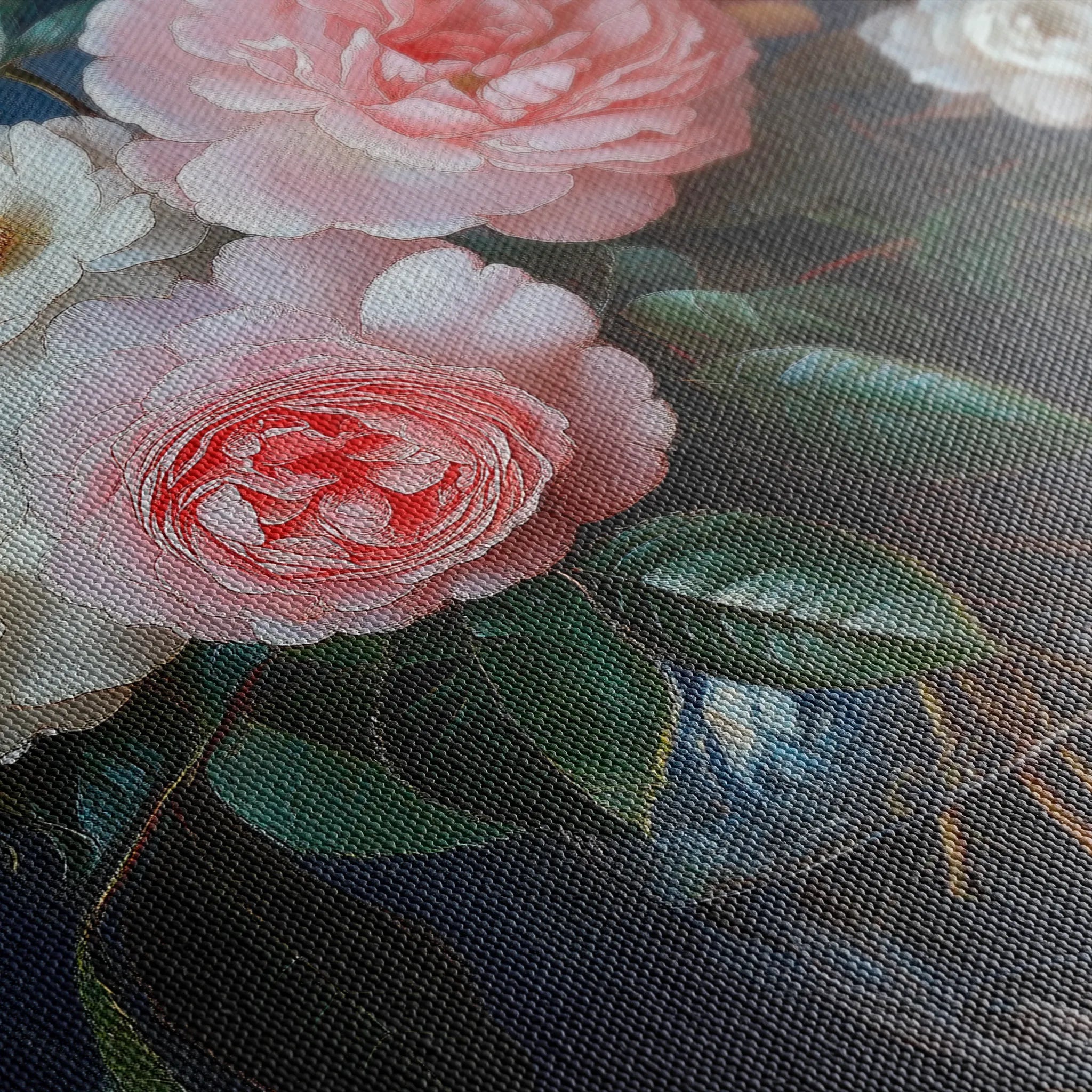 Floral 1132 Canvas Art 60 x 40 cm / Black