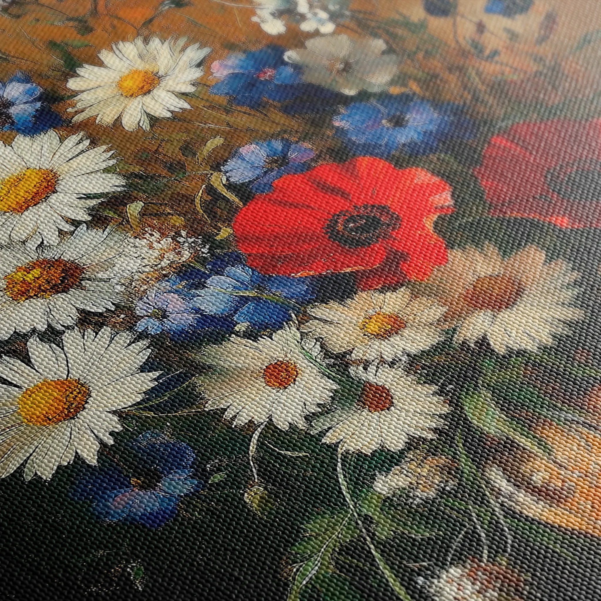 Floral 1135 Canvas Art 60 x 40 cm / Black