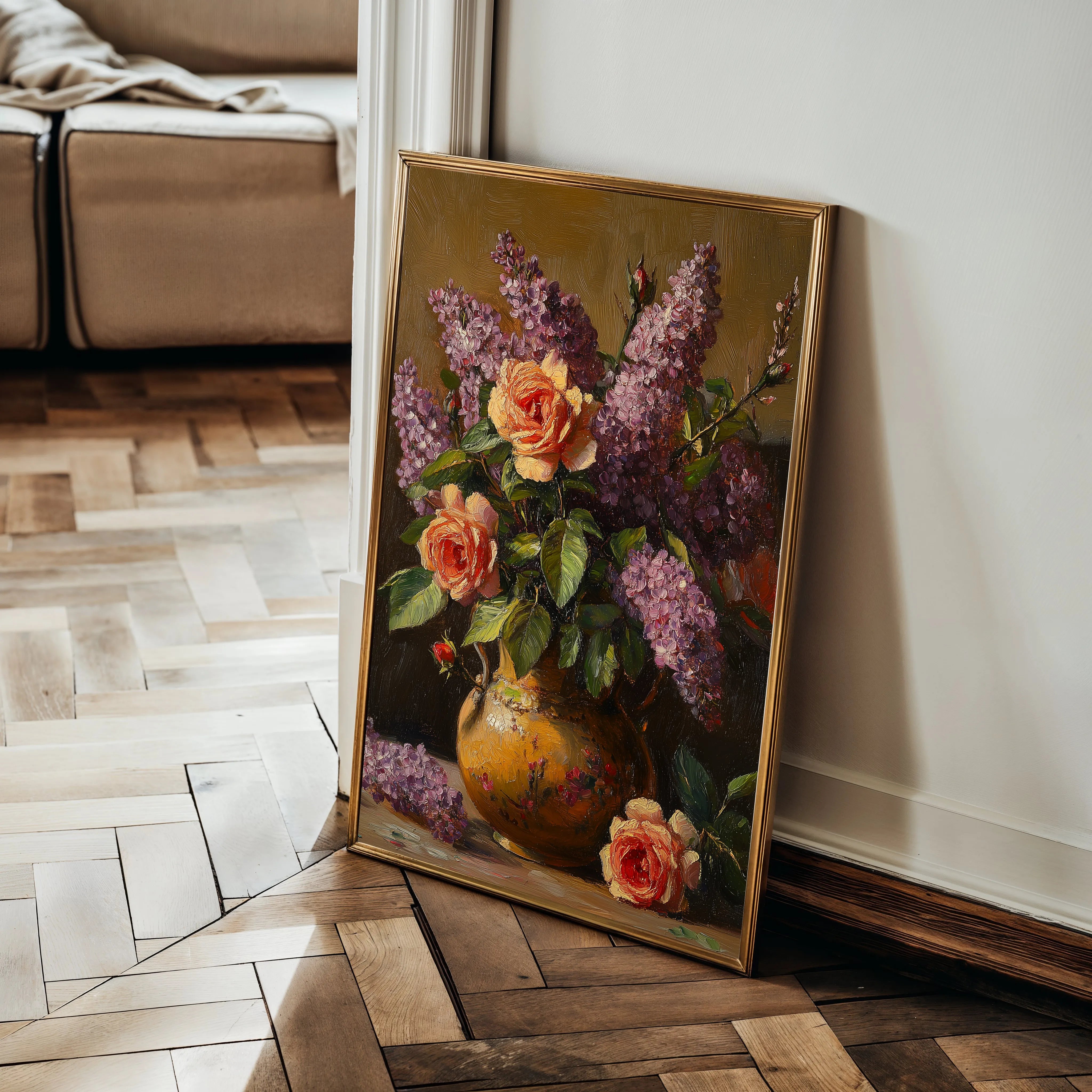 Floral 1139 Canvas Art 60 x 40 cm / Black