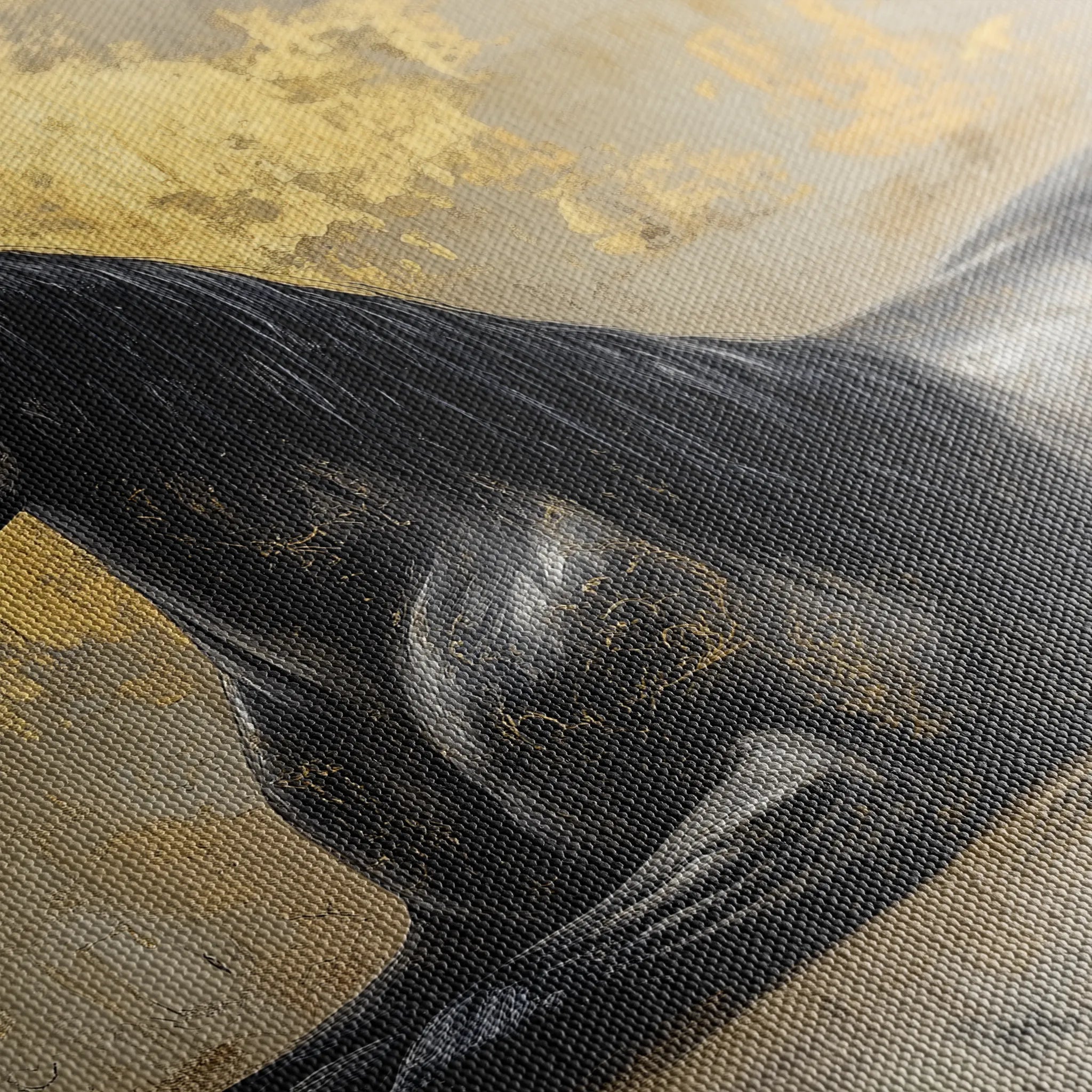 Horses 114 Canvas Art 60 x 40 cm / Black