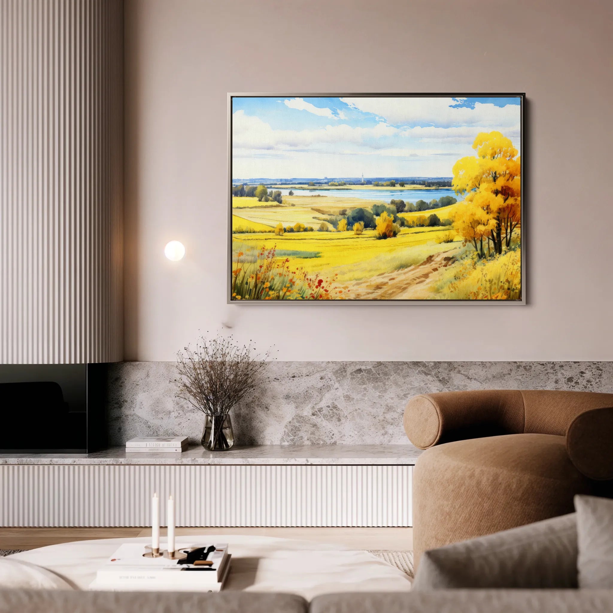 Landscape 114 Canvas Art 60 x 40 cm / Black