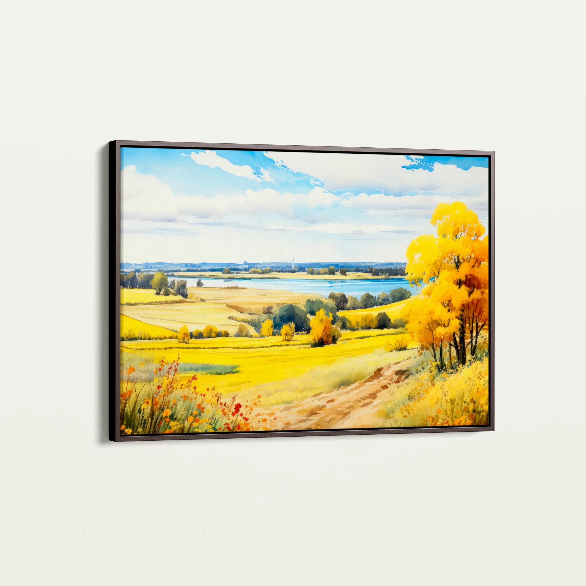 Landscape 114 Canvas Art 60 x 40 cm / Black