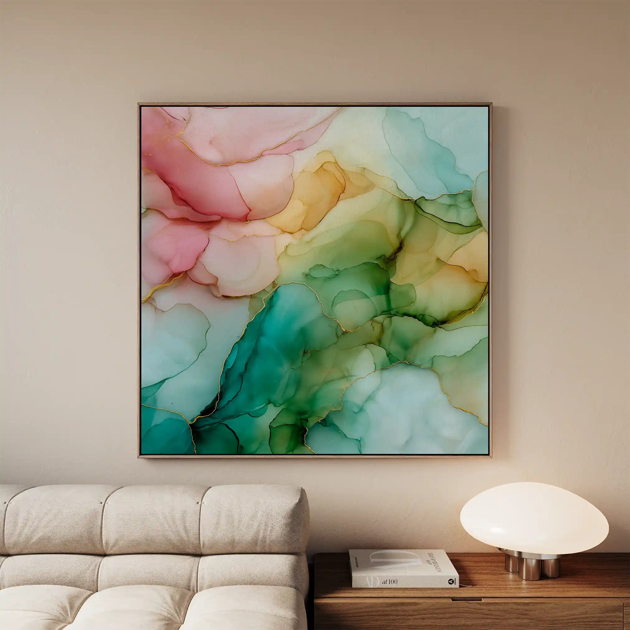 Abstract 1141 Canvas Art 60 x 60 cm / Black