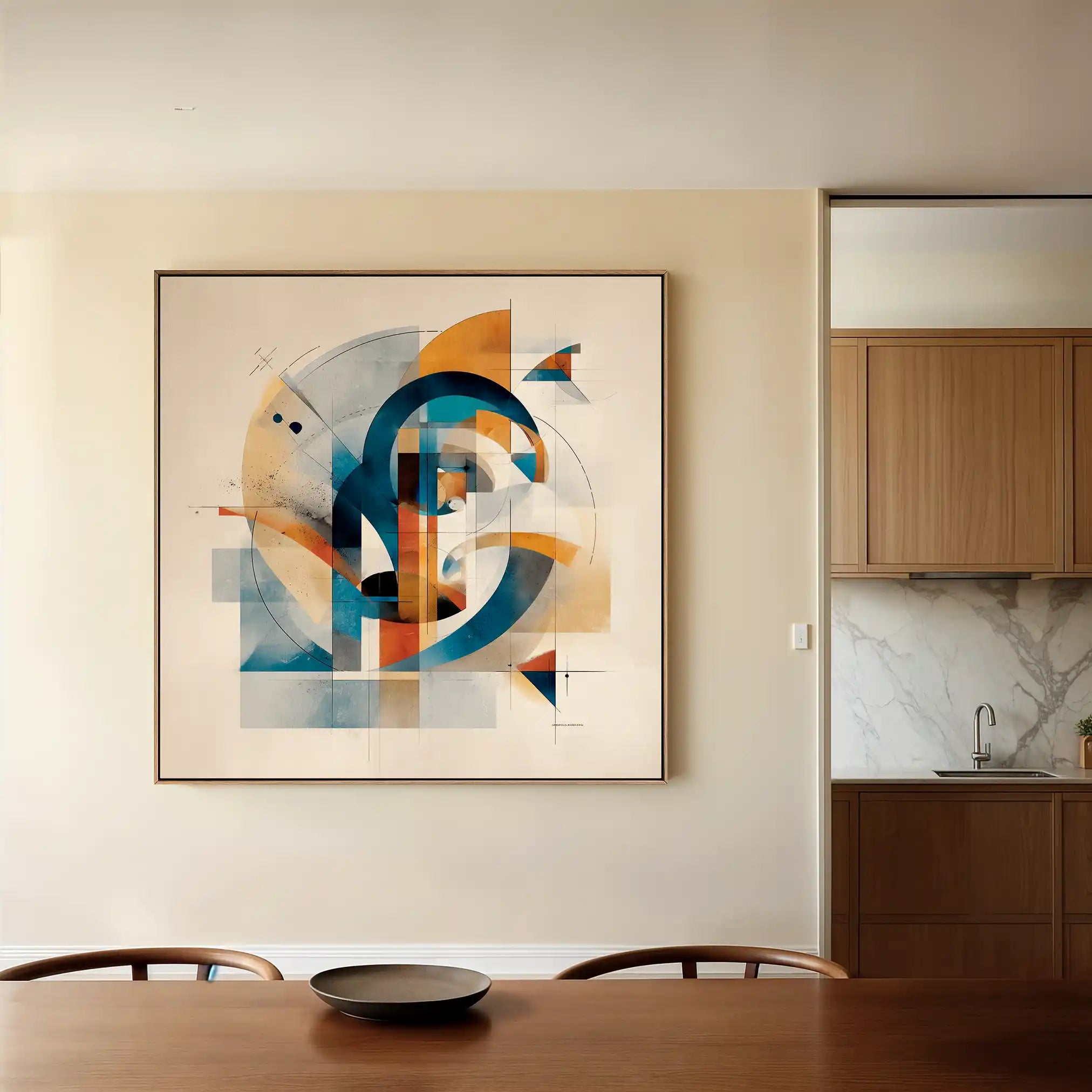 Abstract 1142 Canvas Art 60 x 60 cm / Black