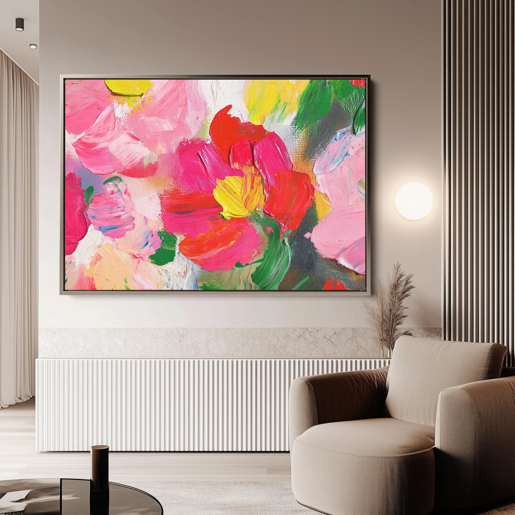 Floral 1143 Canvas Art 60 x 40 cm / Black