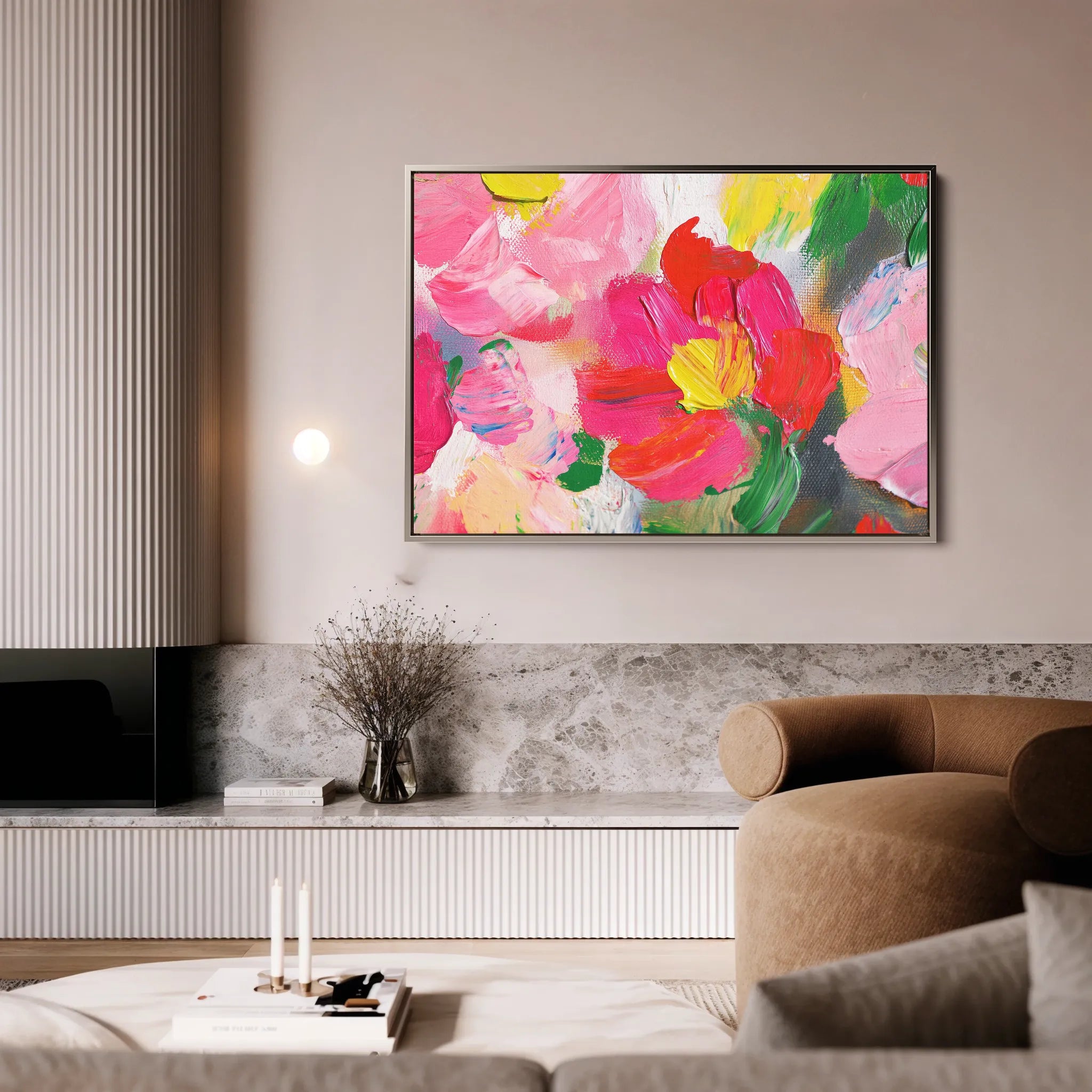 Floral 1143 Canvas Art 60 x 40 cm / Black