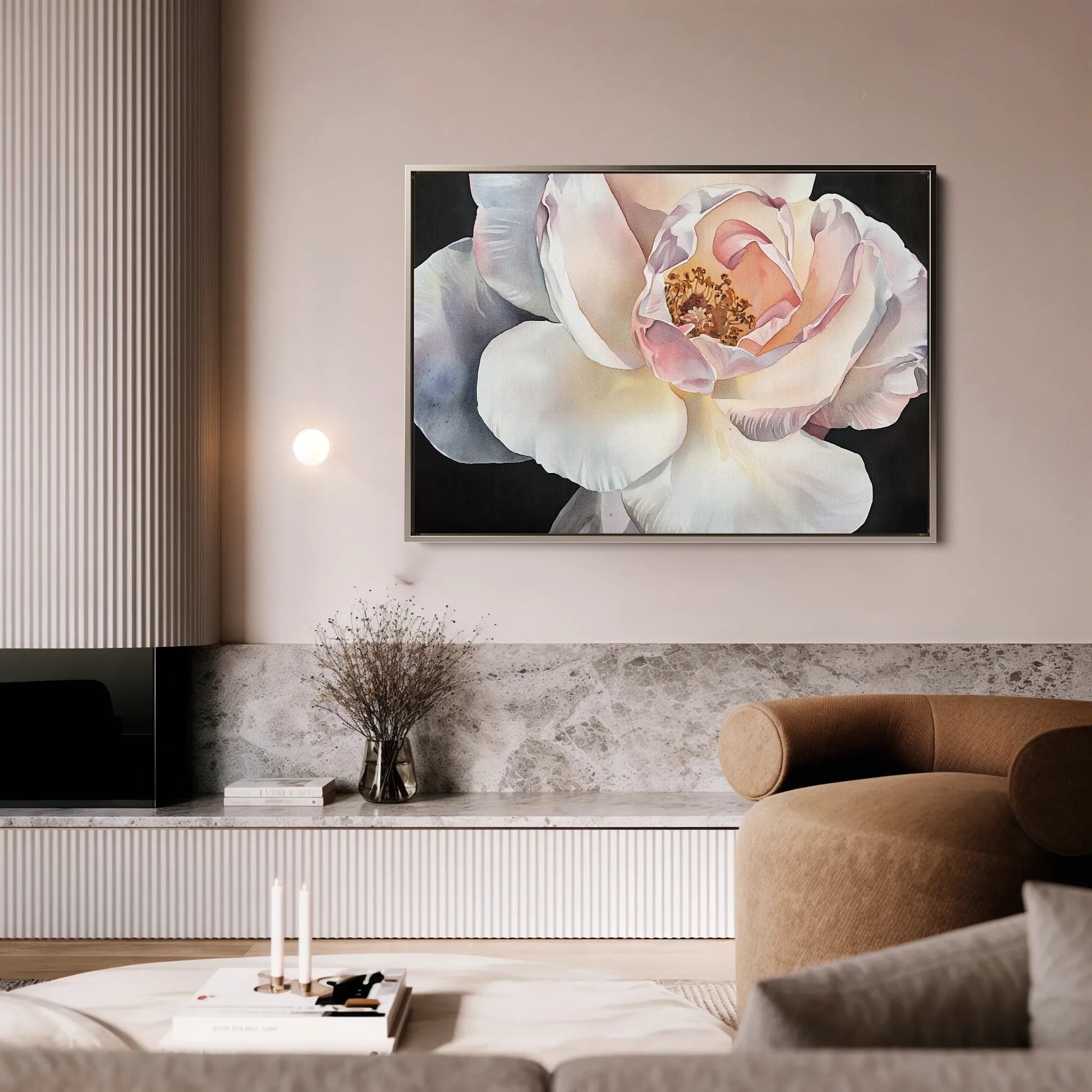 Floral 1144 Canvas Art 60 x 40 cm / Black