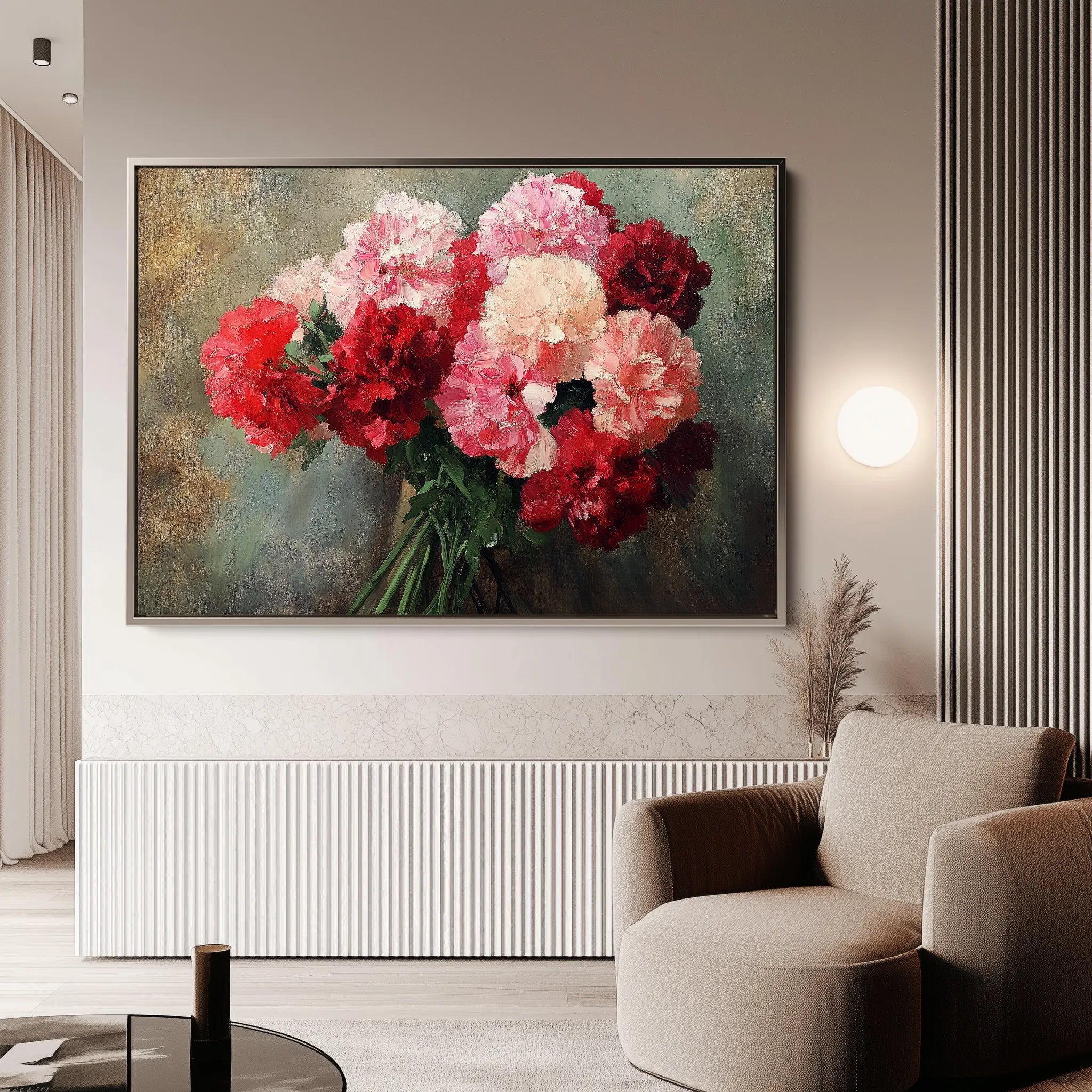 Floral 1145 Canvas Art 60 x 40 cm / Black