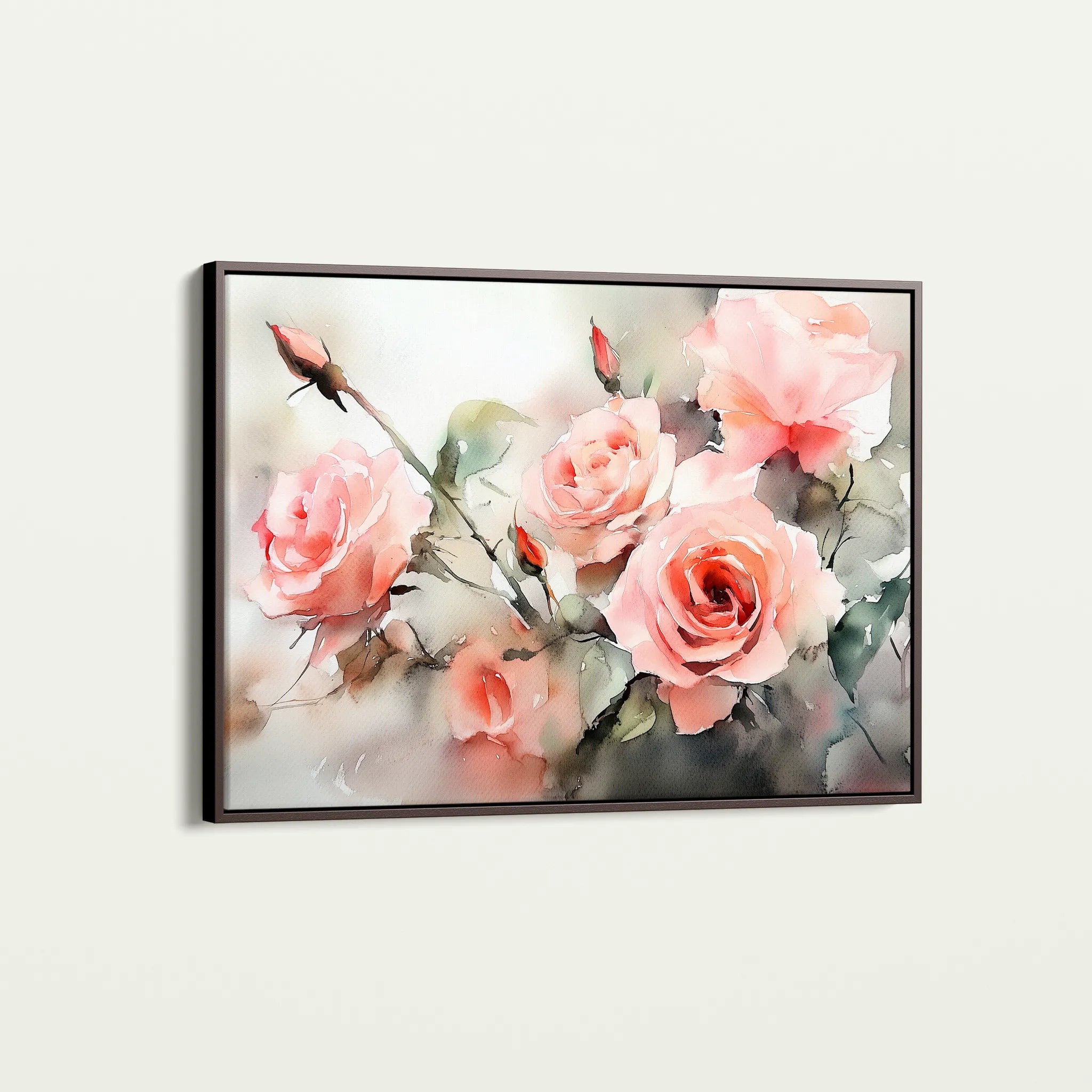 Floral 1146 Canvas Art 60 x 40 cm / Black