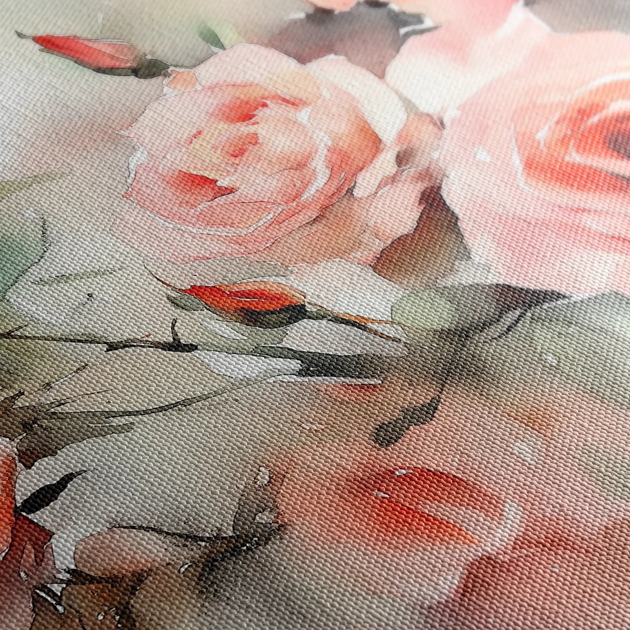 Floral 1146 Canvas Art 60 x 40 cm / Black