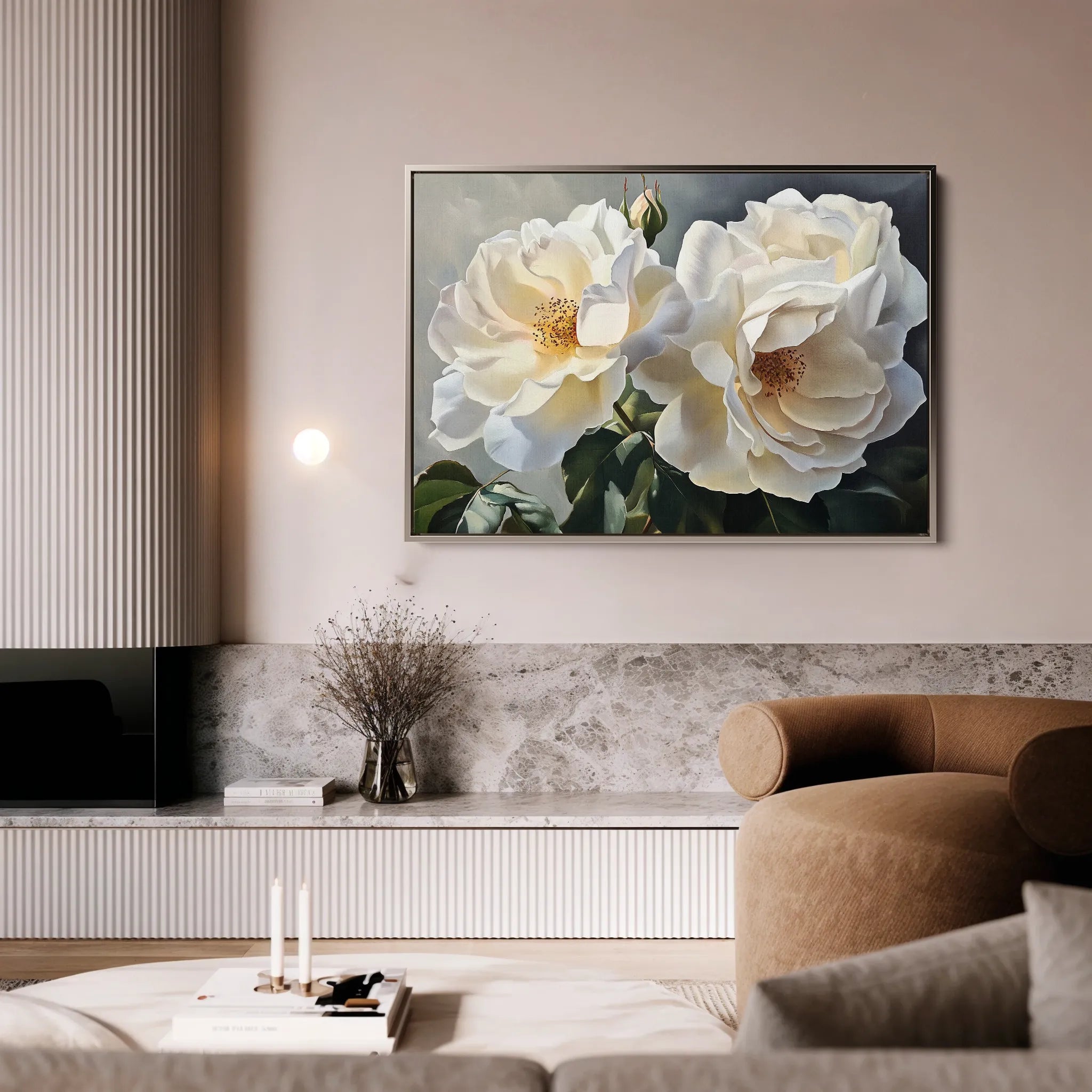 Floral 1147 Canvas Art 60 x 40 cm / Black