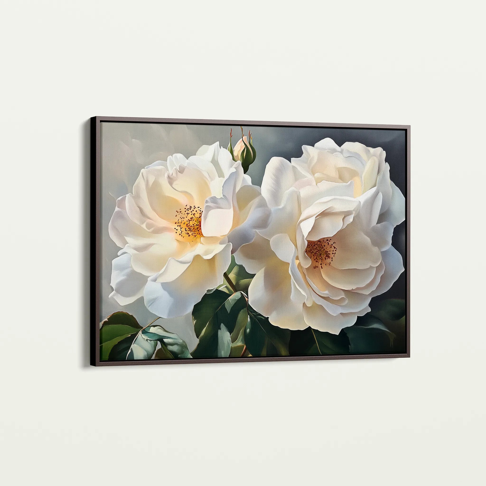 Floral 1147 Canvas Art 60 x 40 cm / Black