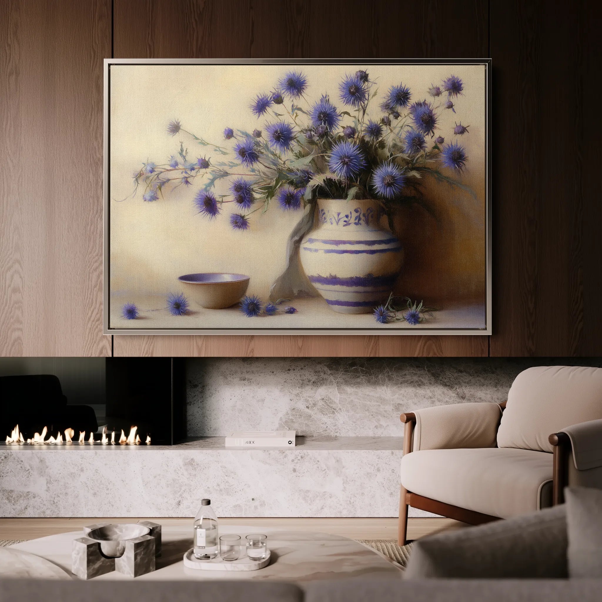 Floral 1149 Canvas Art 60 x 40 cm / Black