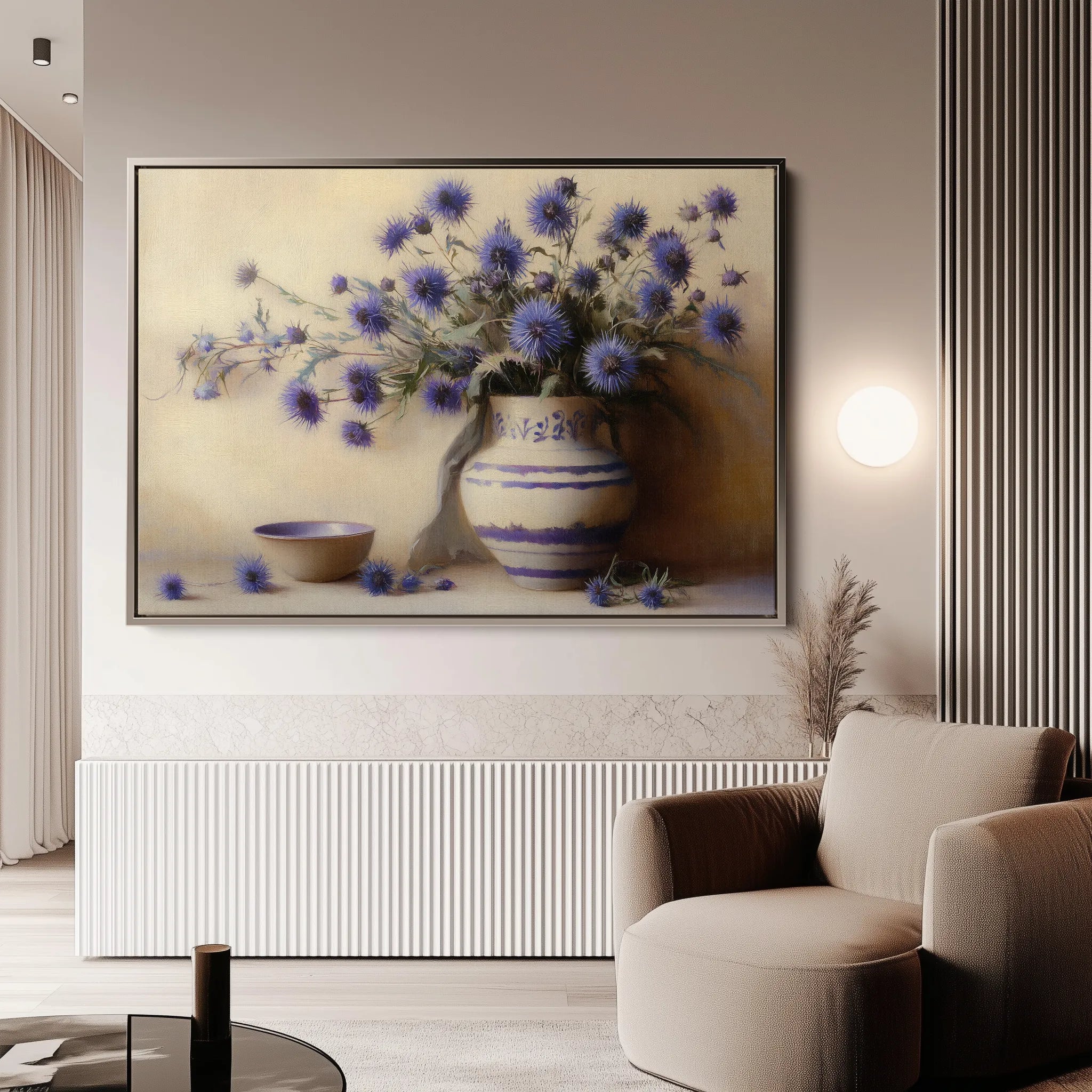 Floral 1149 Canvas Art 60 x 40 cm / Black