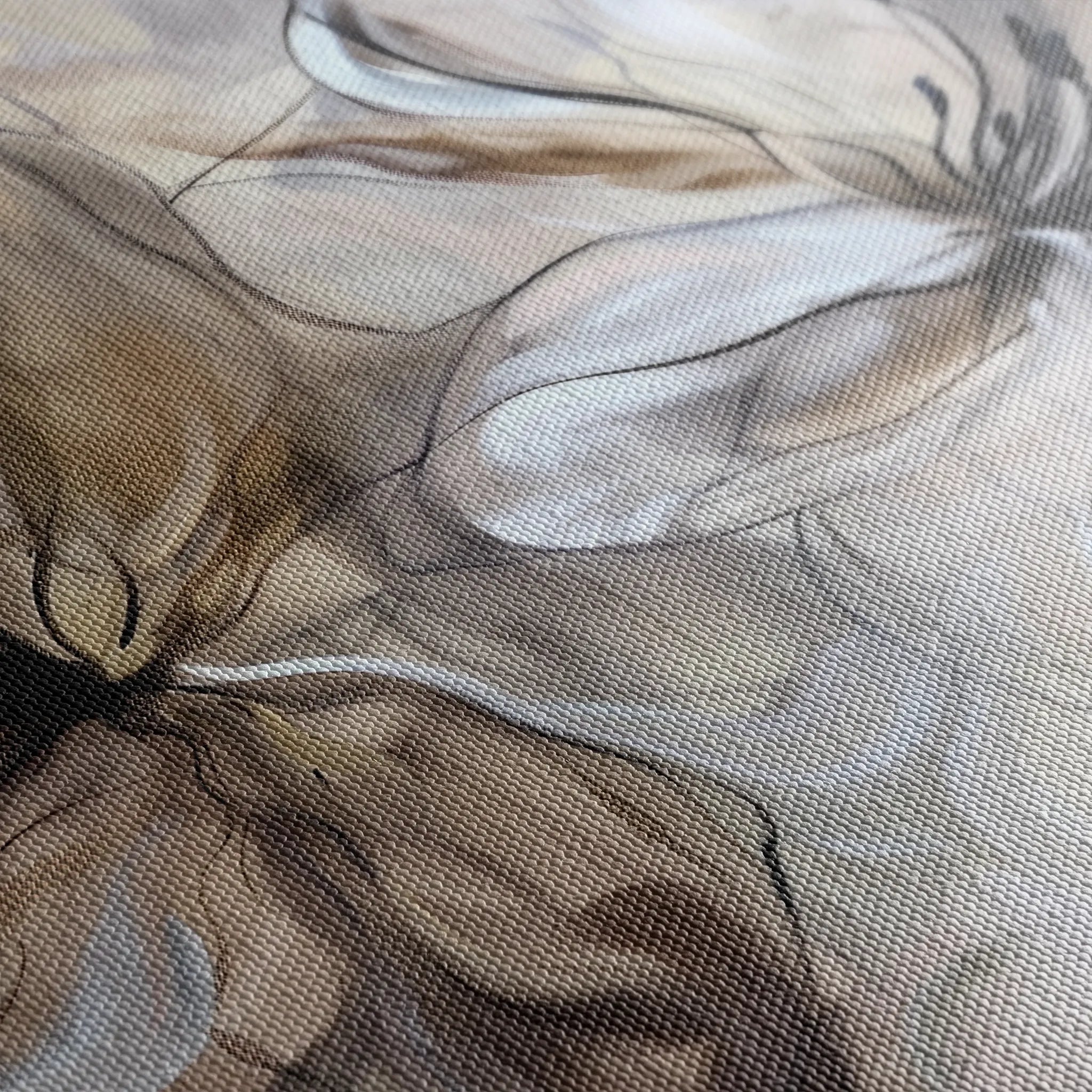 Floral 115 Canvas Art 60 x 40 cm / Black