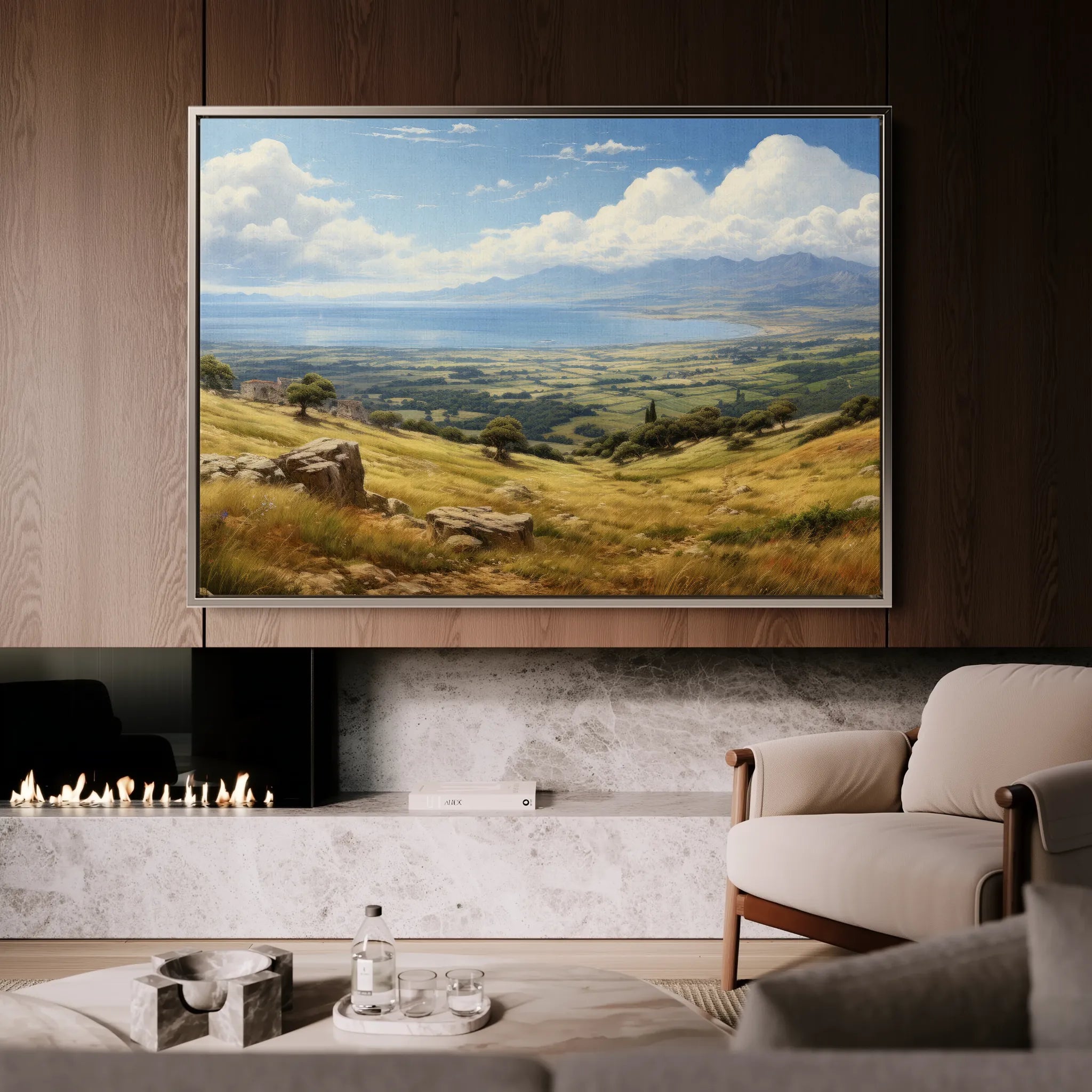 Landscape 115 Canvas Art 60 x 40 cm / Black
