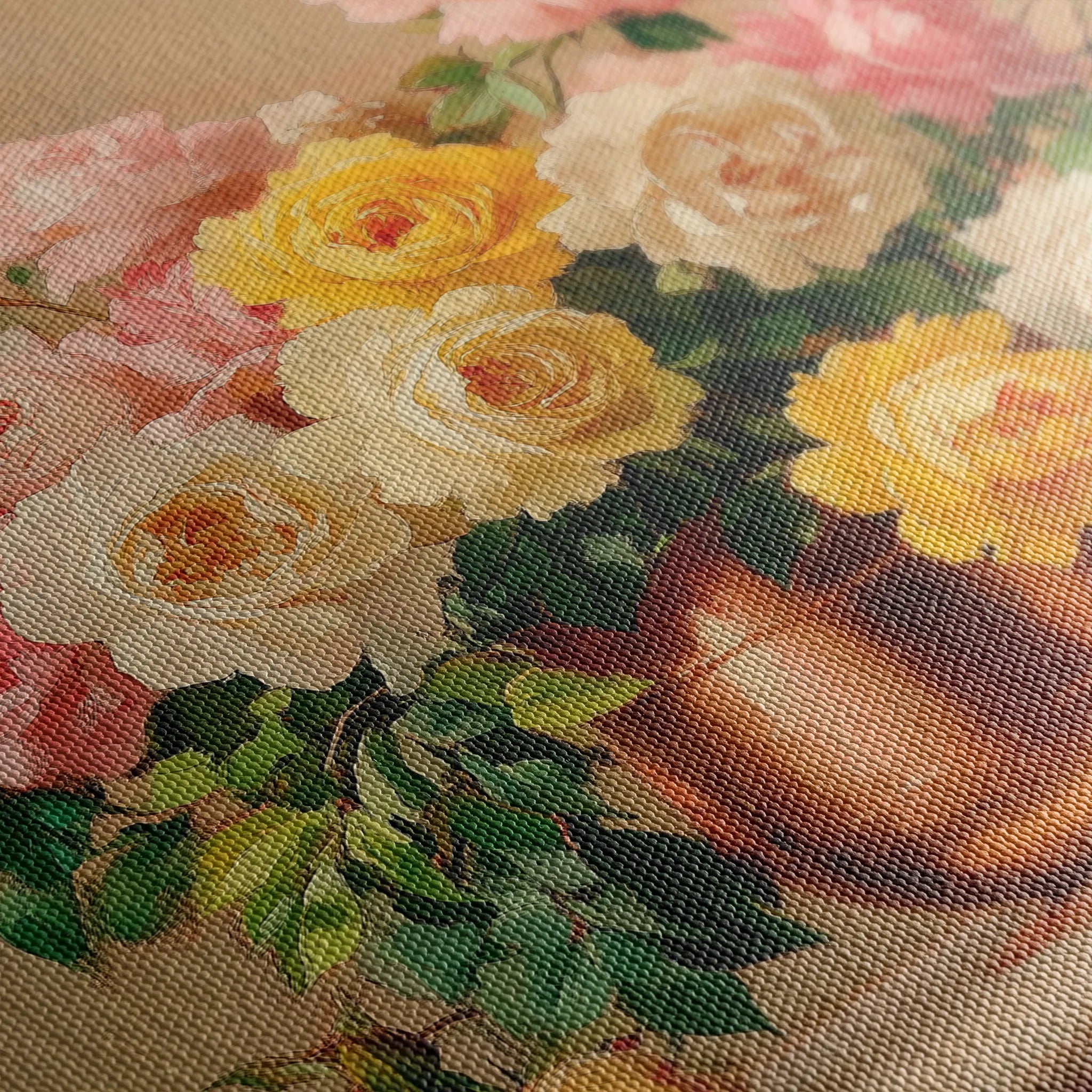 Floral 1150 Canvas Art 60 x 40 cm / Black