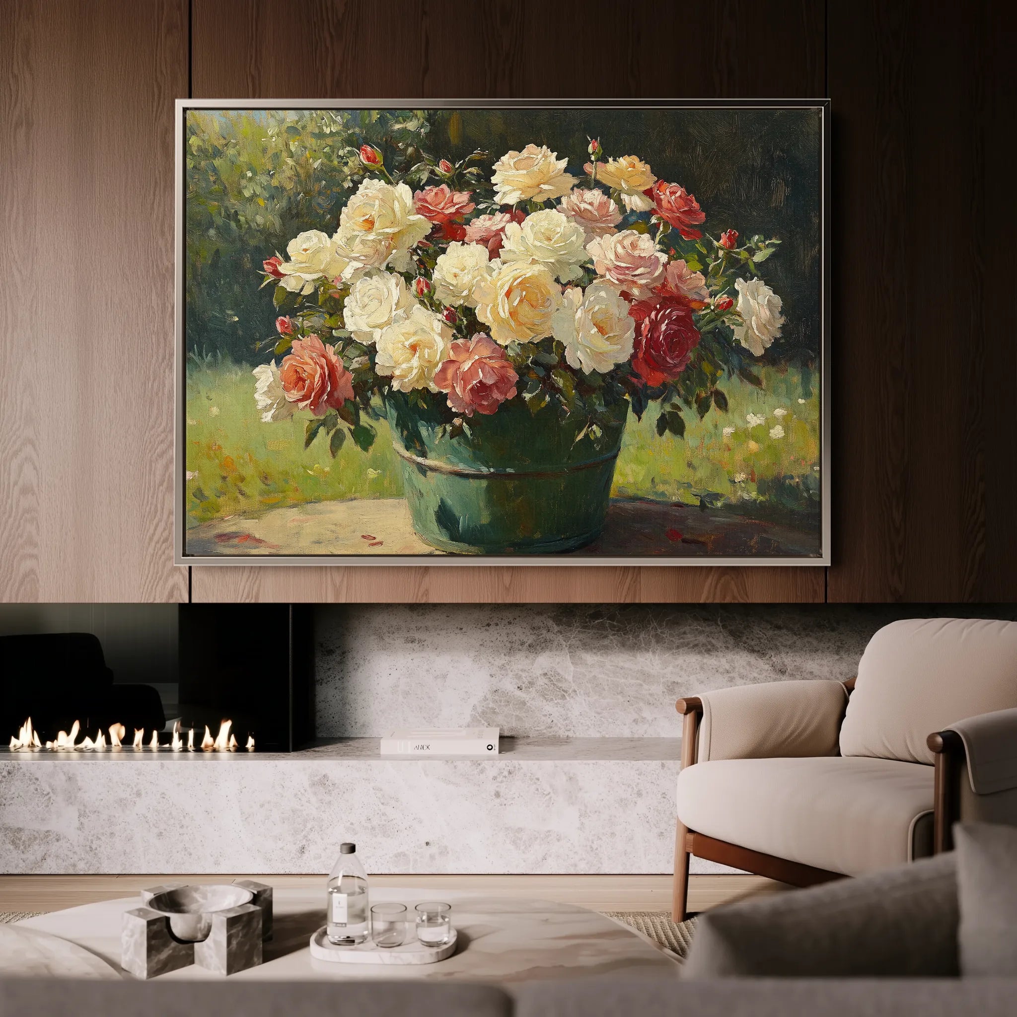 Floral 1151 Canvas Art 60 x 40 cm / Black