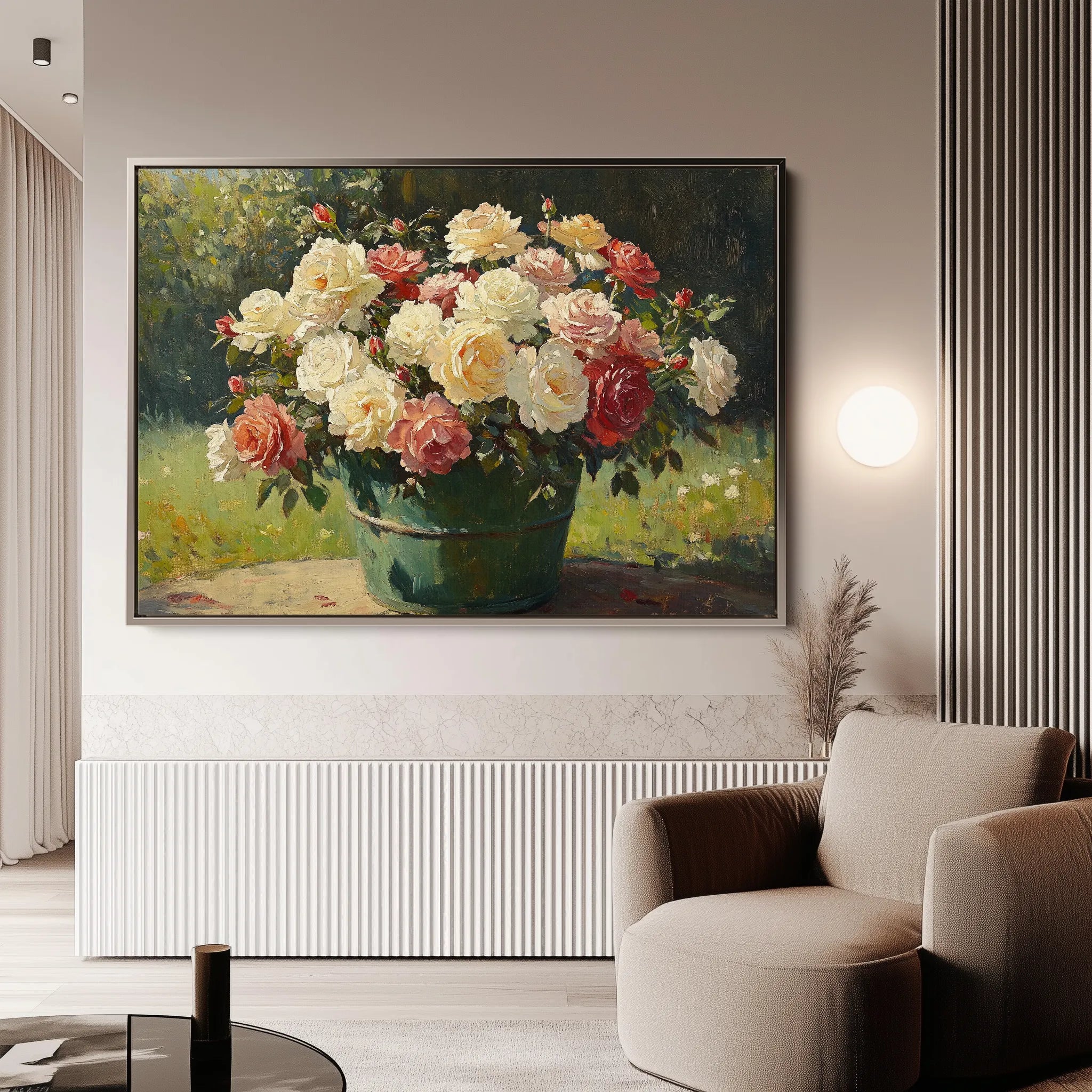 Floral 1151 Canvas Art 60 x 40 cm / Black