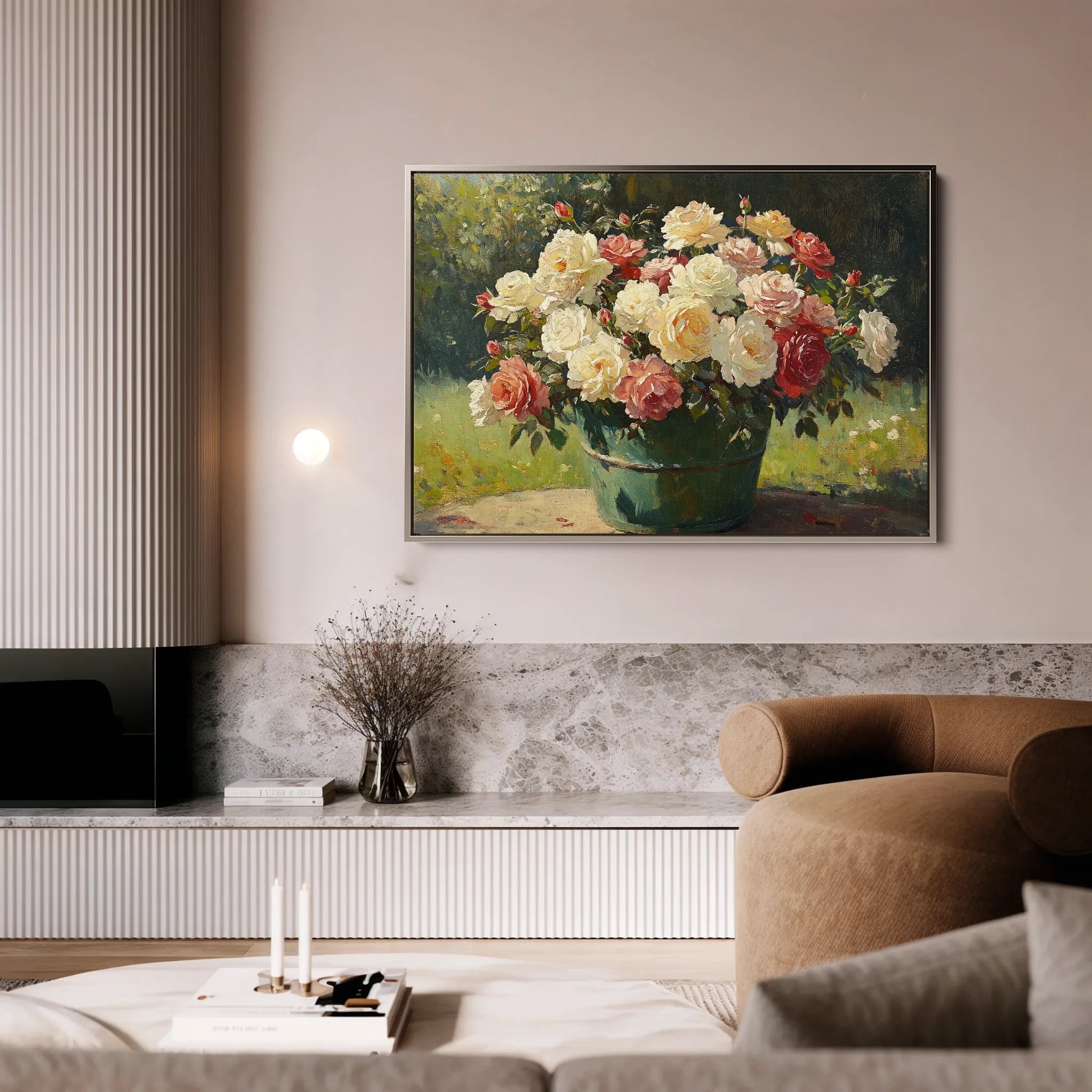 Floral 1151 Canvas Art 60 x 40 cm / Black