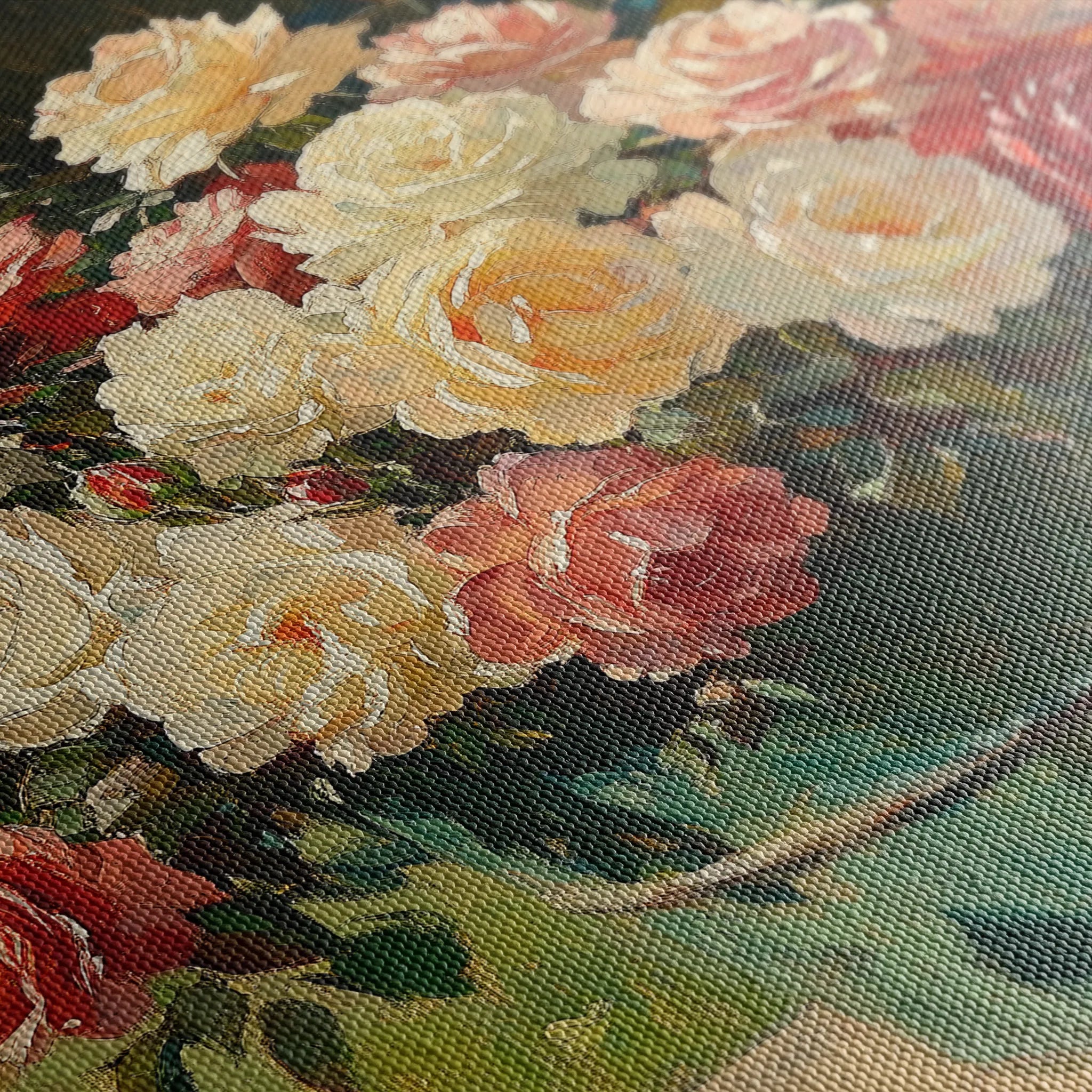 Floral 1151 Canvas Art 60 x 40 cm / Black