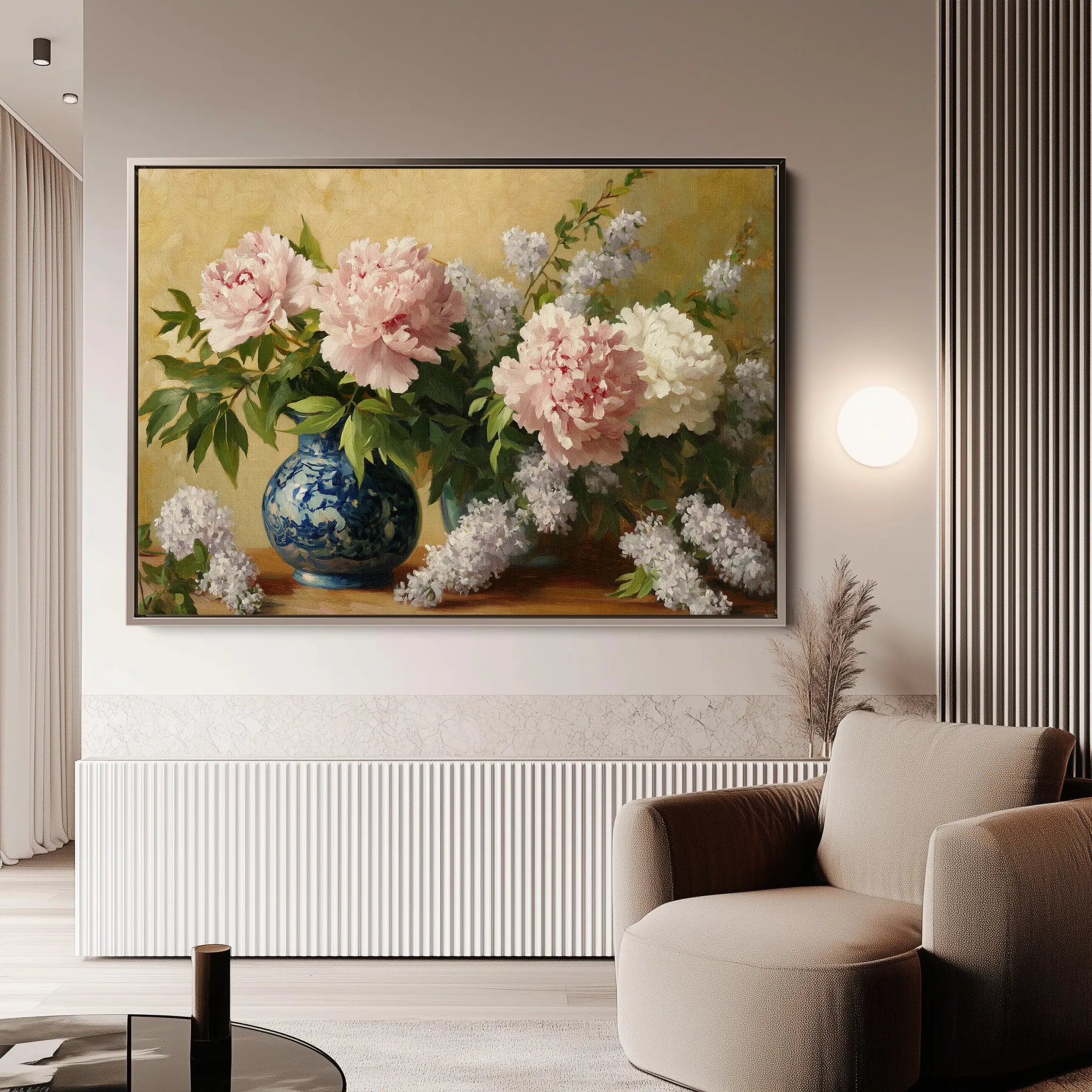 Floral 1154 Canvas Art 60 x 40 cm / Black
