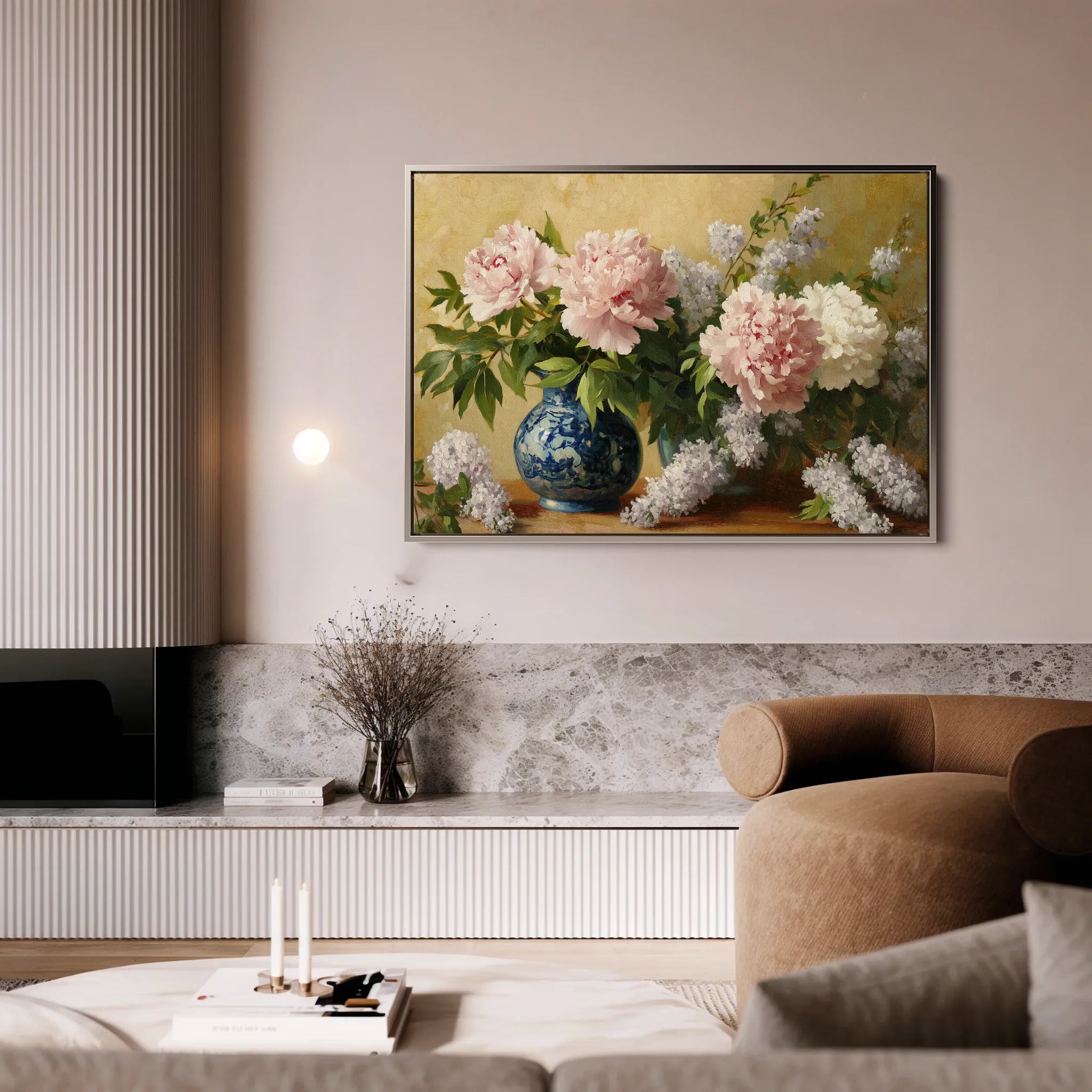 Floral 1154 Canvas Art 60 x 40 cm / Black