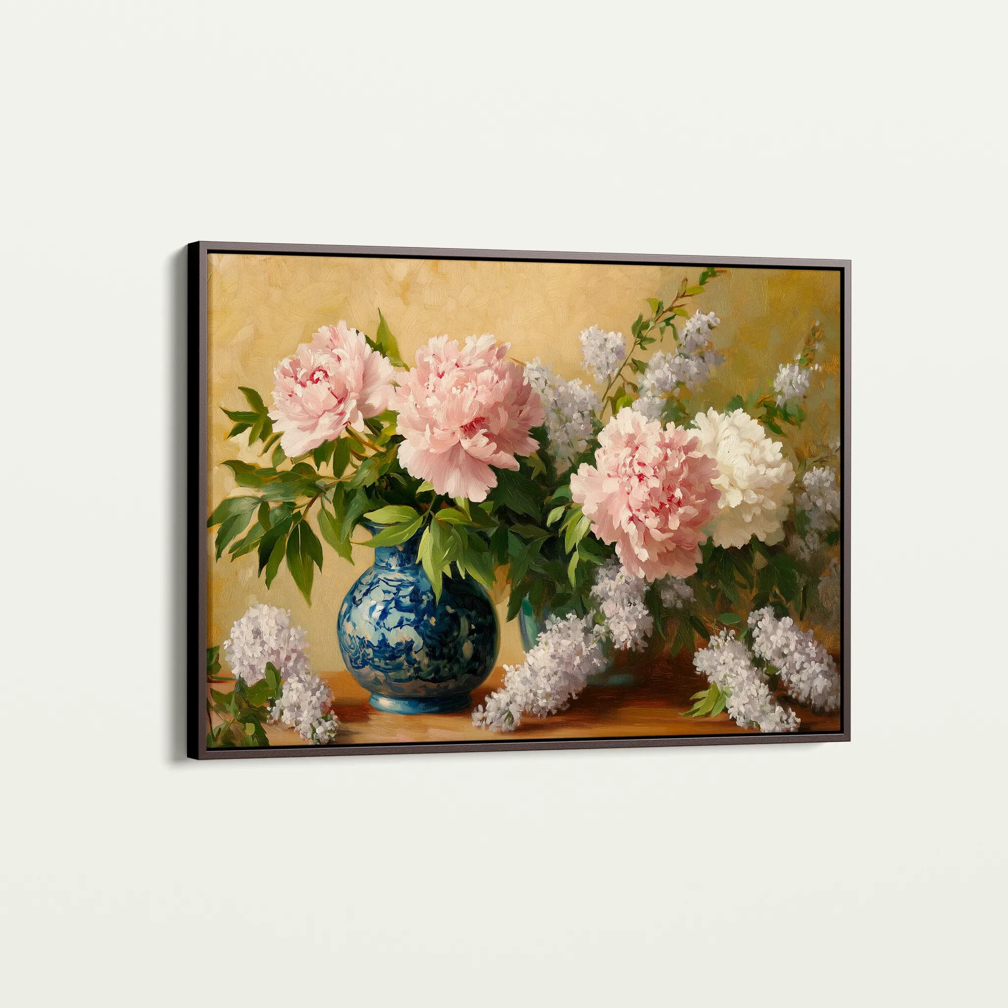 Floral 1154 Canvas Art 60 x 40 cm / Black