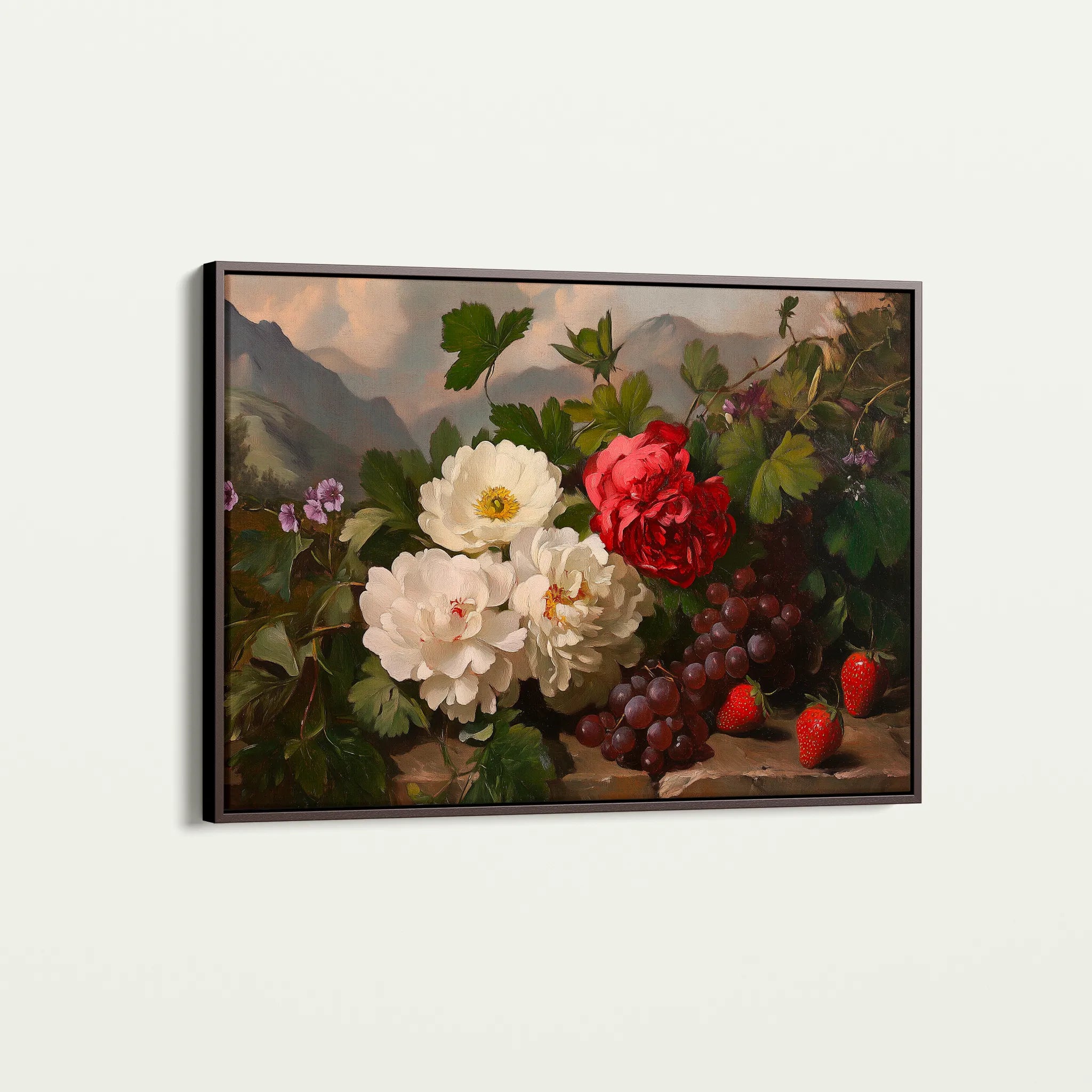 Floral 1156 Canvas Art 60 x 40 cm / Black