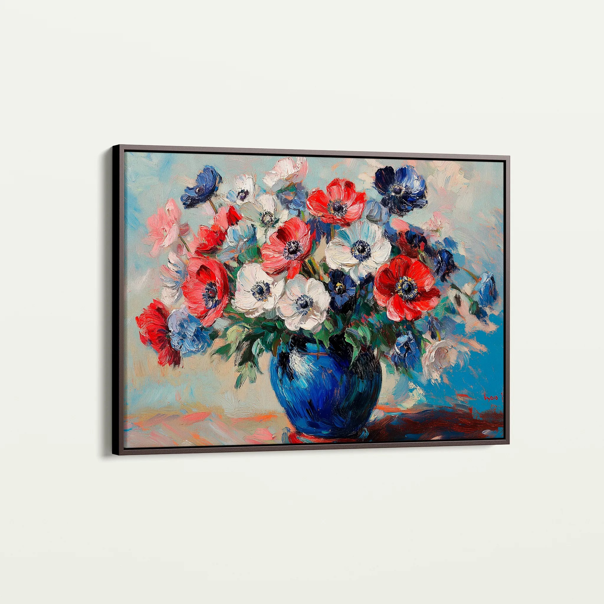 Floral 1158 Canvas Art 60 x 40 cm / Black