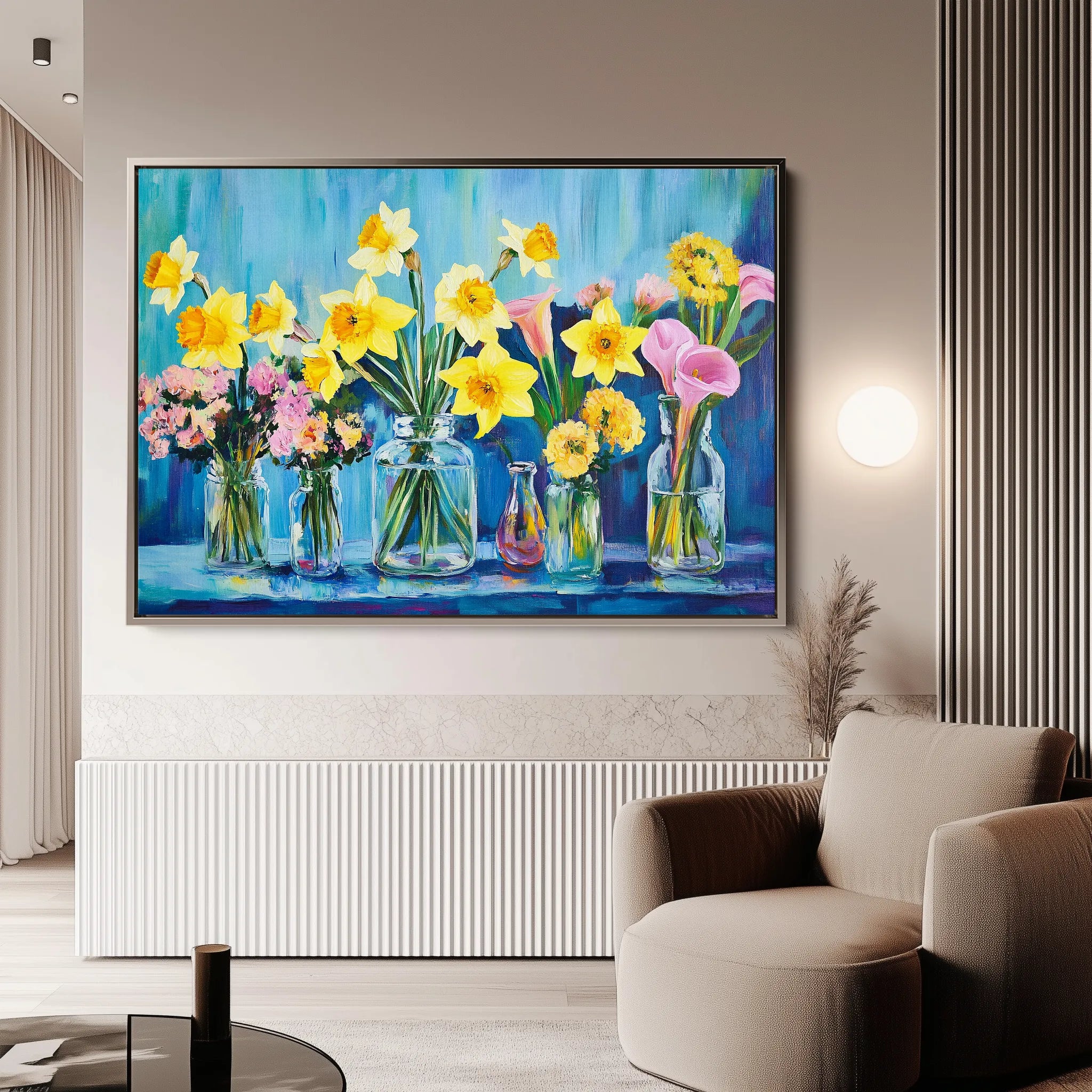 Floral 1159 Canvas Art 60 x 40 cm / Black