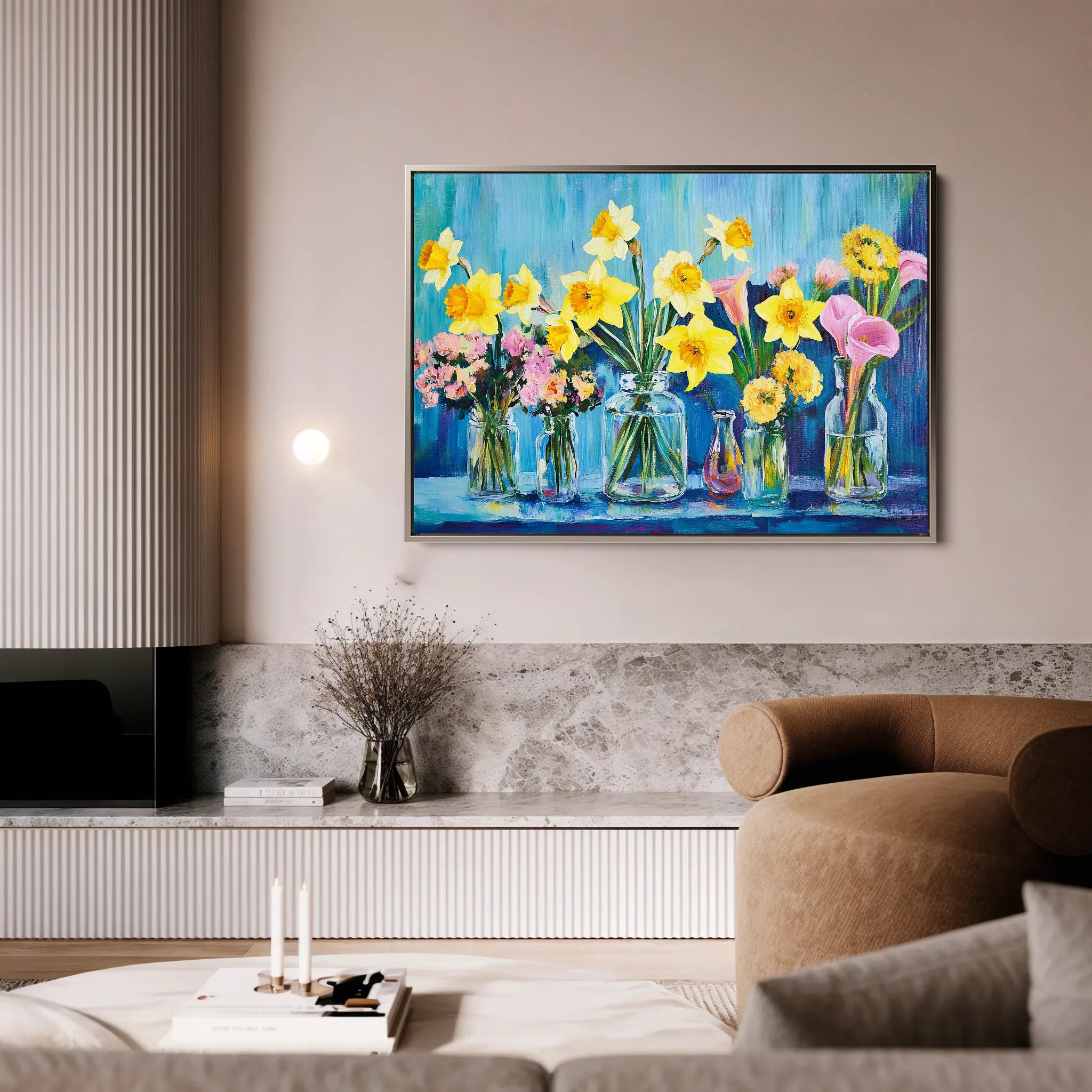 Floral 1159 Canvas Art 60 x 40 cm / Black