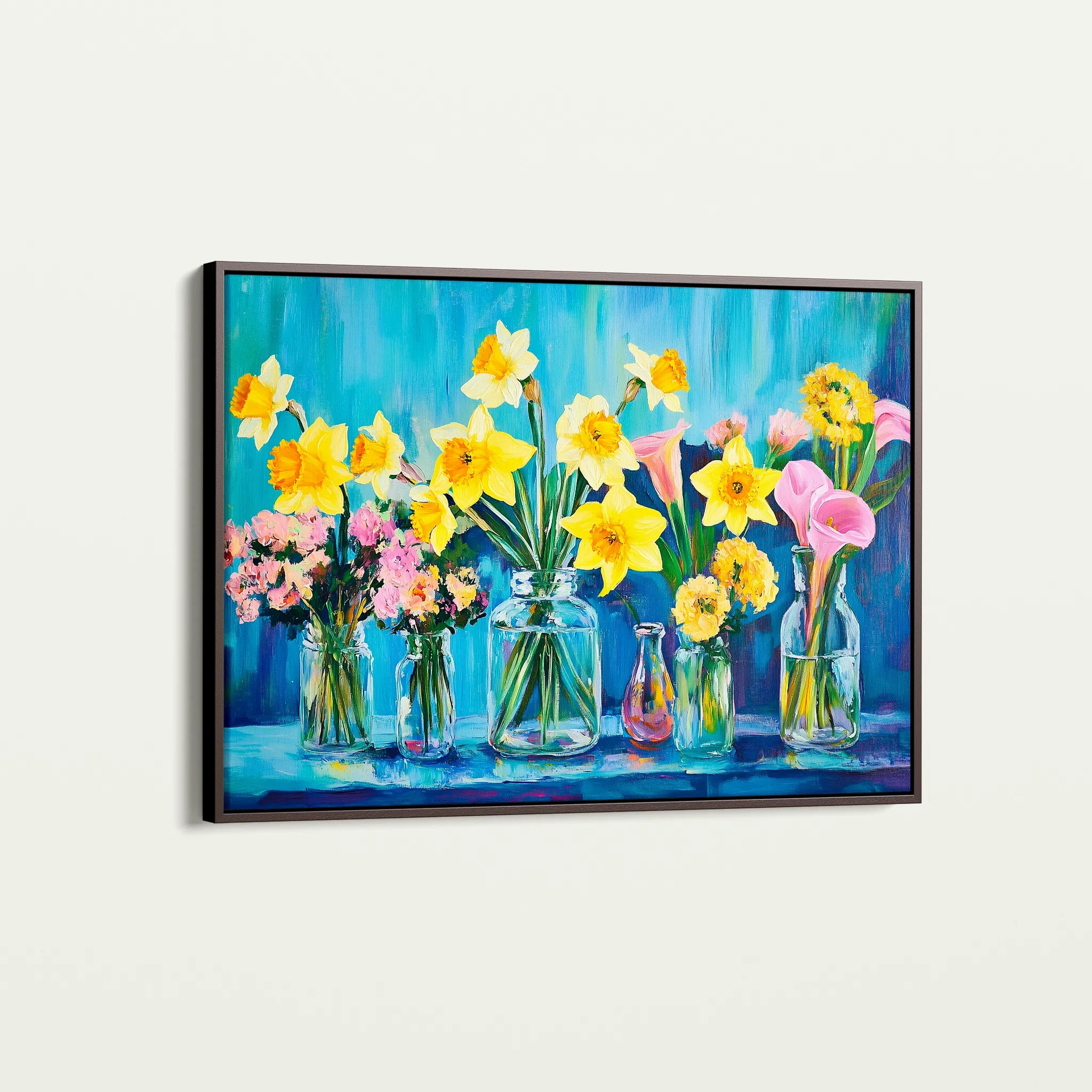 Floral 1159 Canvas Art 60 x 40 cm / Black