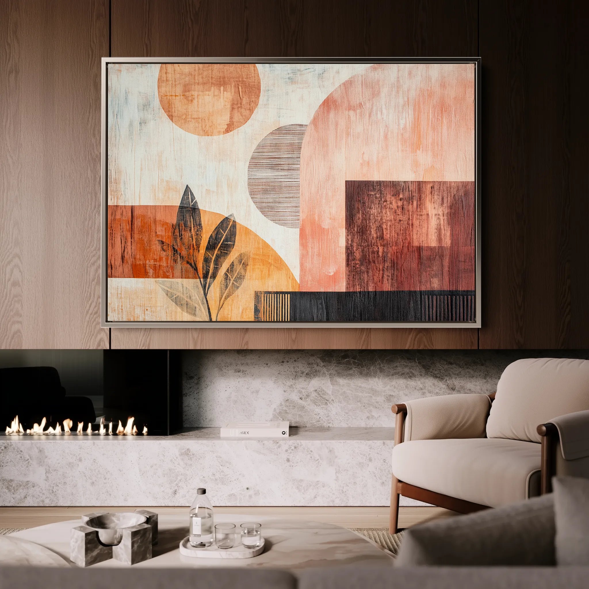 Boho 116 Canvas Art 60 x 40 cm / Black